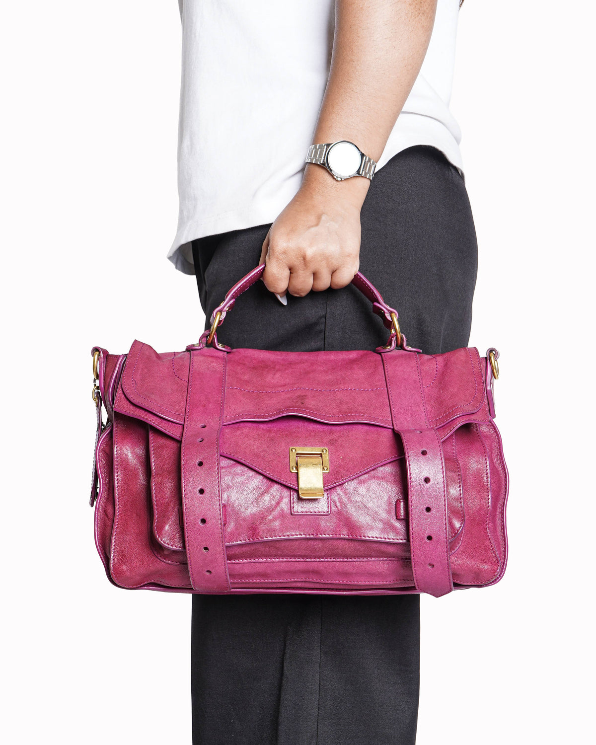 Proenza Schouler Fuchsia Pink Medium Satchel Bag