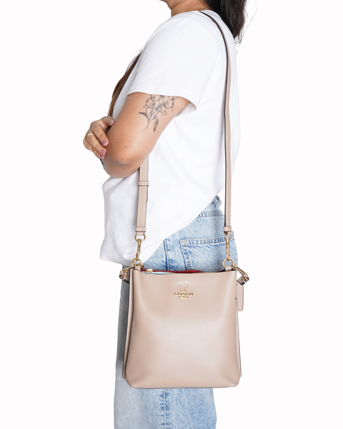 Coach beige bucket Shoulder bag