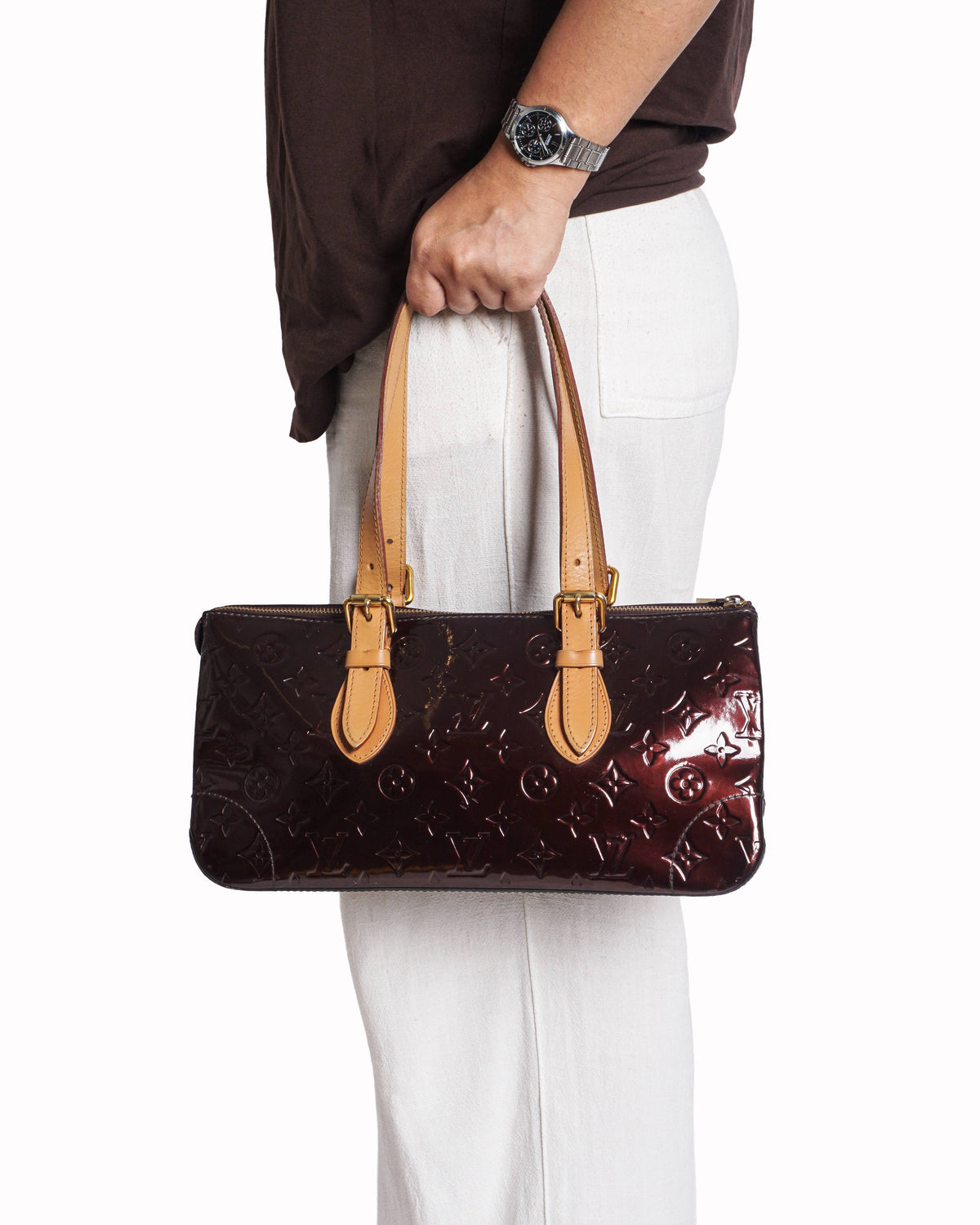 Louis Vuitton Amarante Monogram Vernis Shoulder Bag
