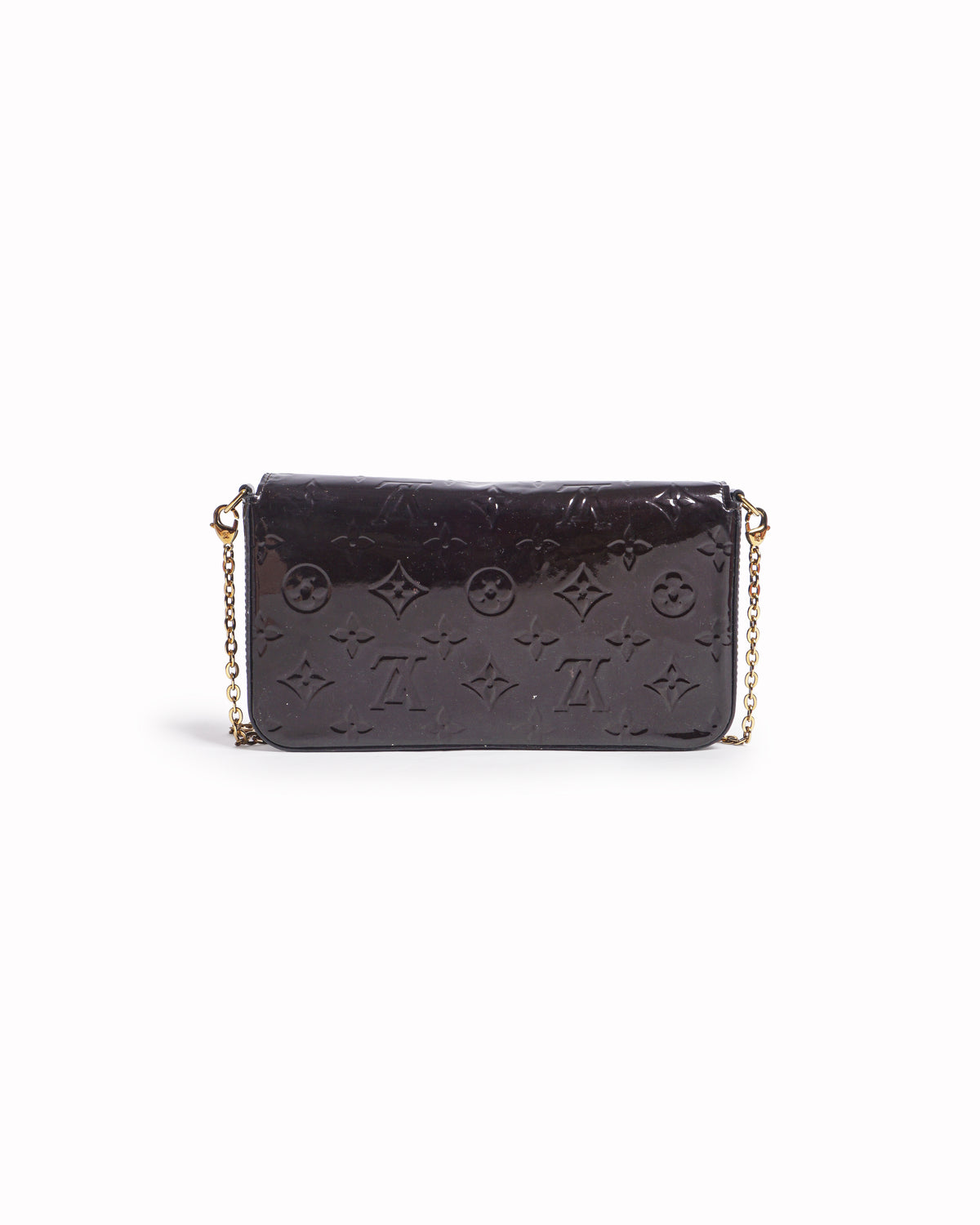 Louis Vuitton Pochette Félicie Monogram Vernis Clutch