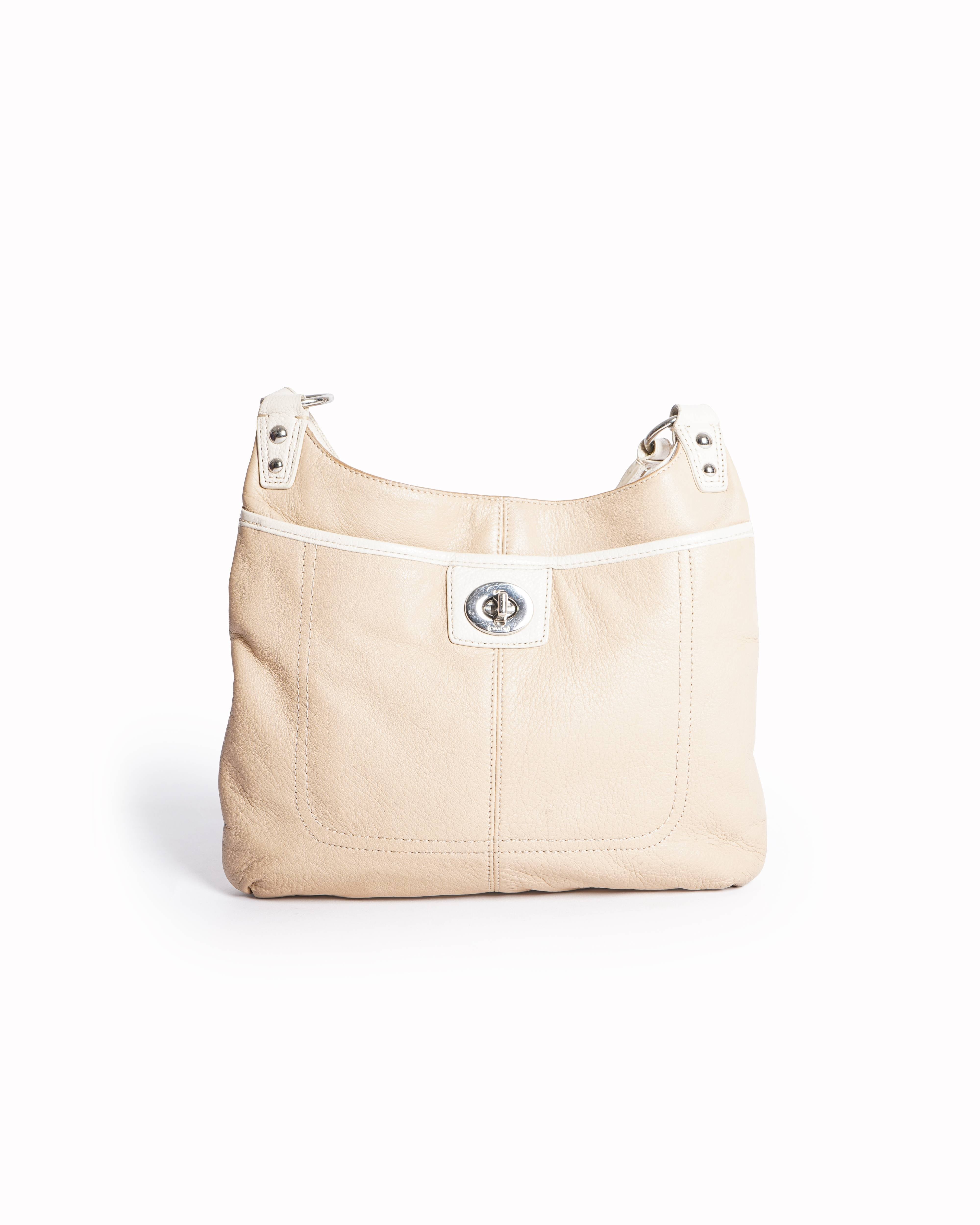 Coach Leather Turnlock Rocket Shoulder Bag