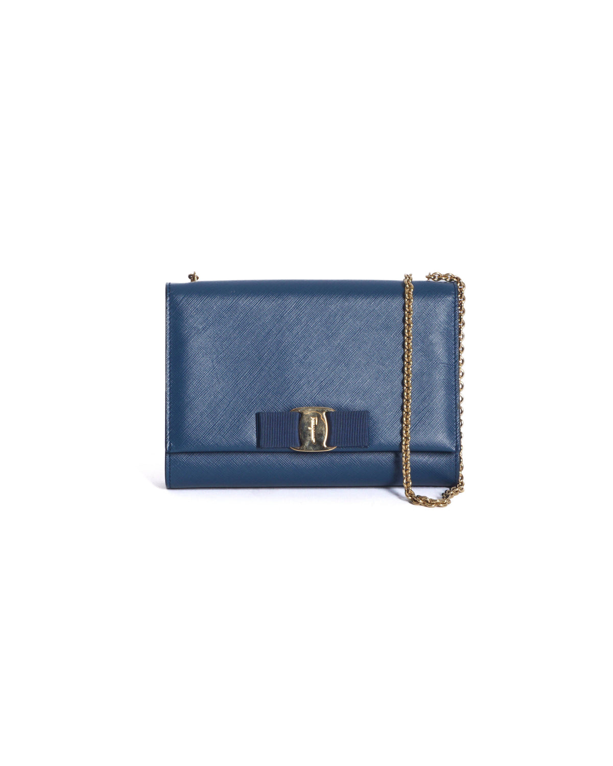 Salvatore Ferragamo Vara Saffiano Leather Bow Flap Crossbody Bag