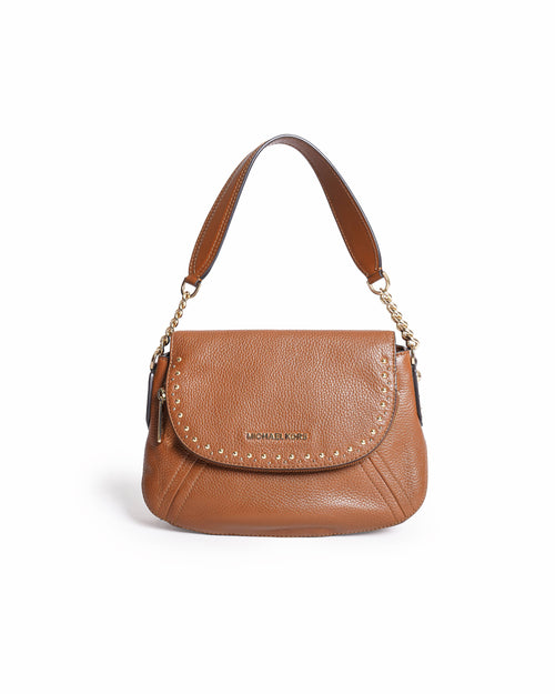 Michael Kors Aria Studded Medium Leather Shoulder Bag