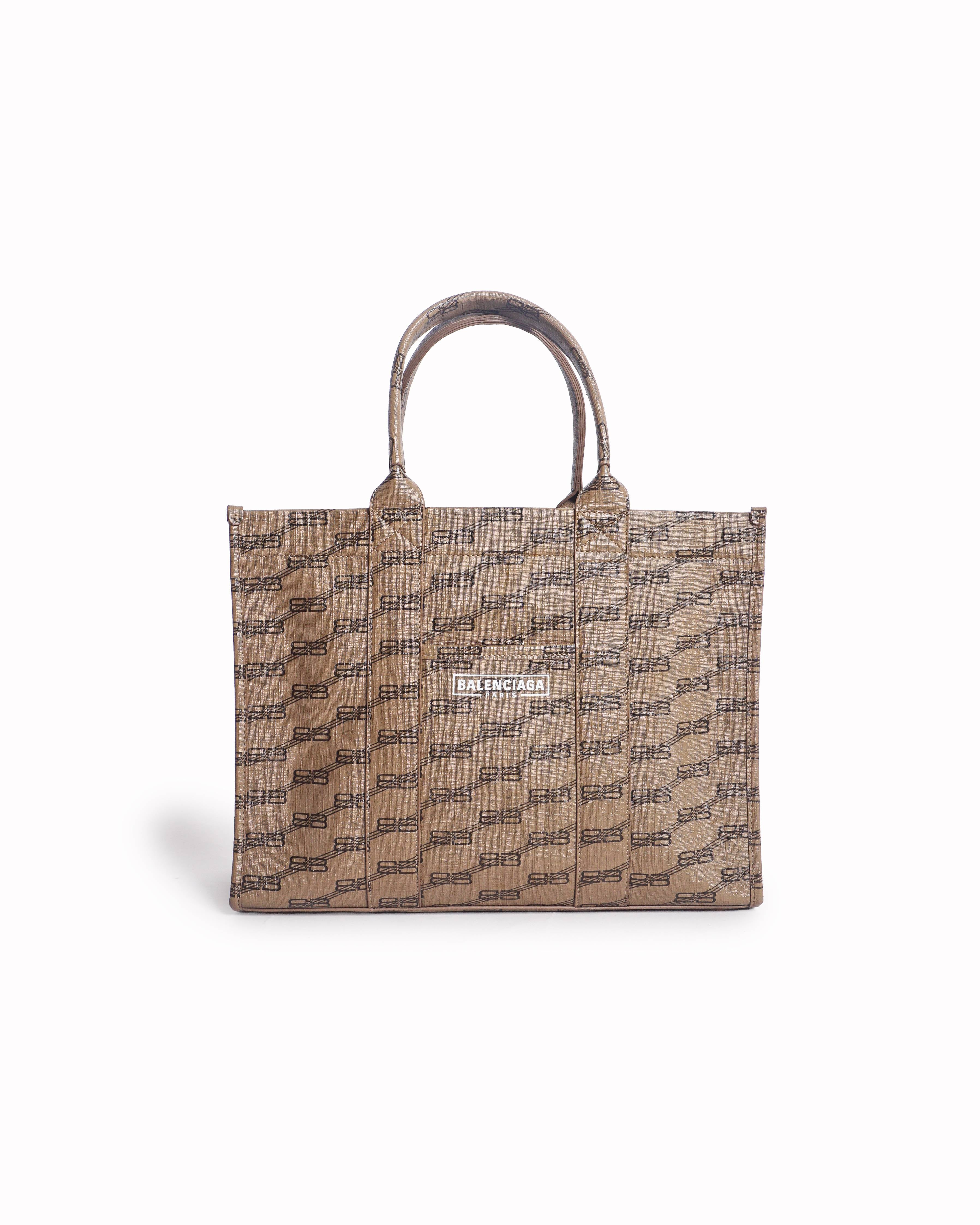Balenciaga BB Monogram Canvas East-West Tote Bag