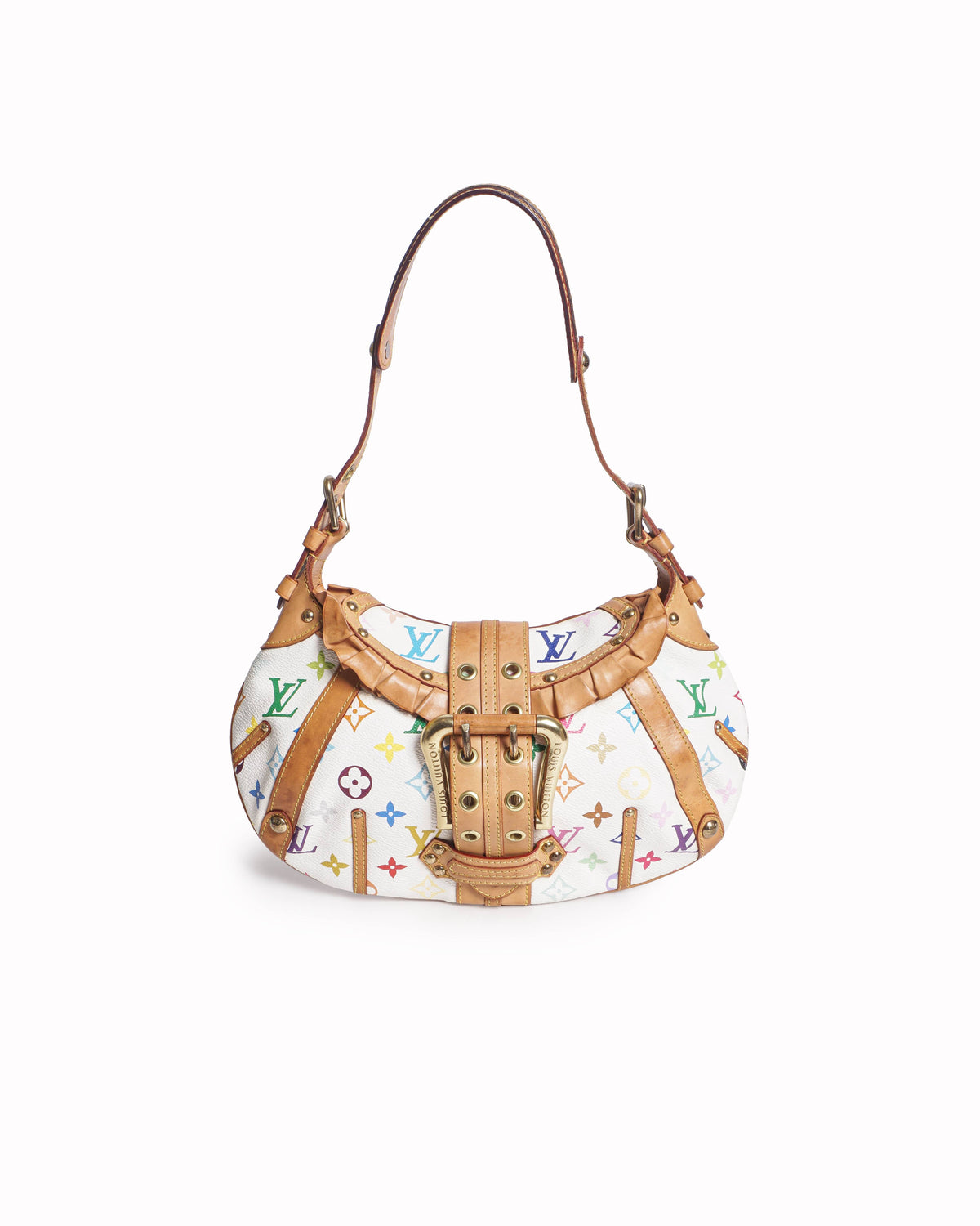 Louis Vuitton x Takashi Murakami Monogram Multicolore White Theda PM Bag