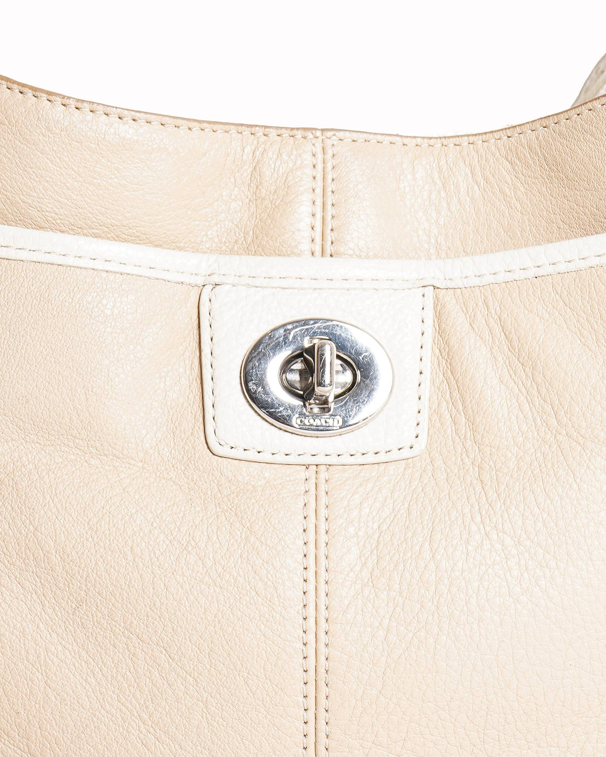Coach Leather Turnlock Rocket Shoulder Bag