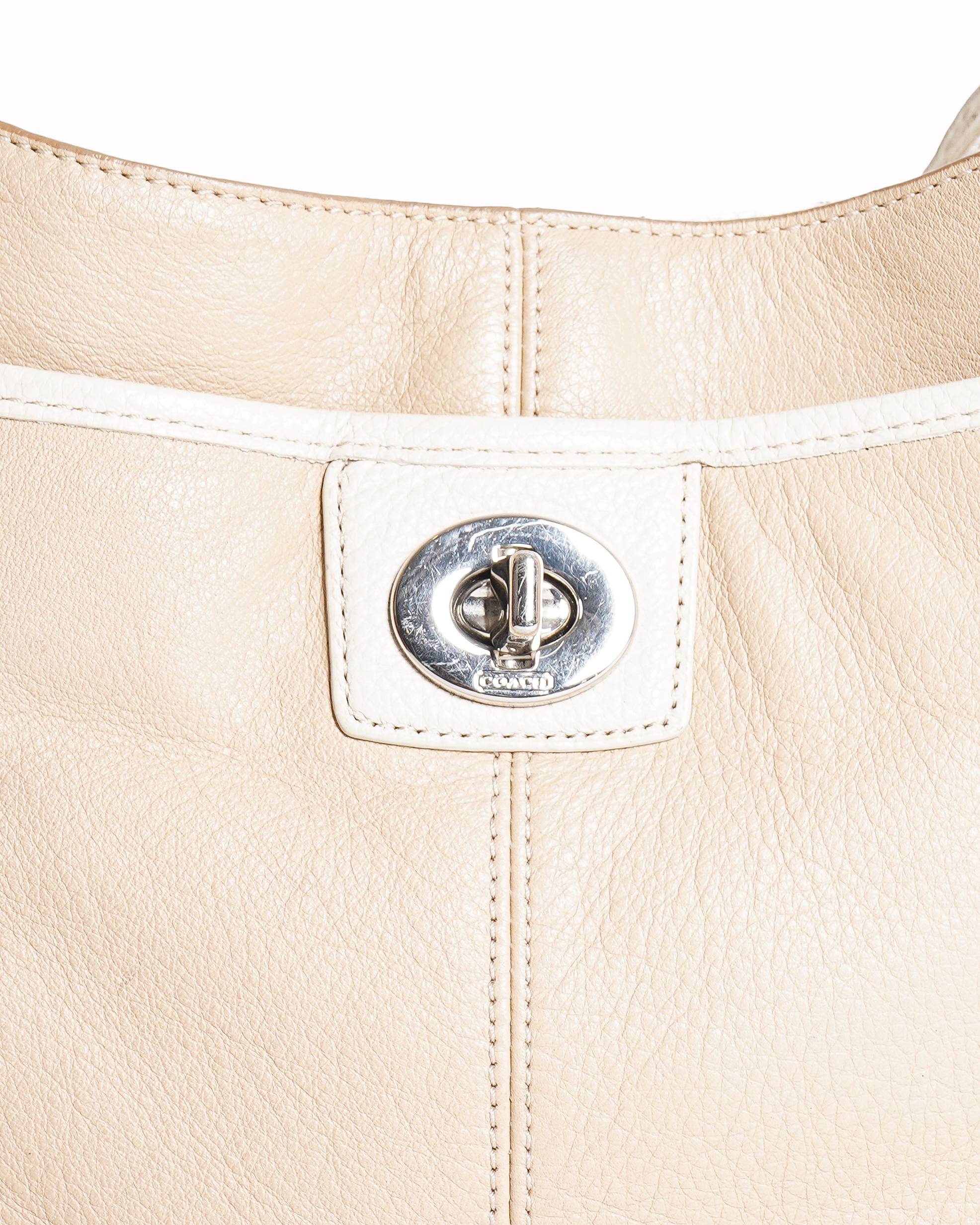 Coach Leather Turnlock Rocket Shoulder Bag