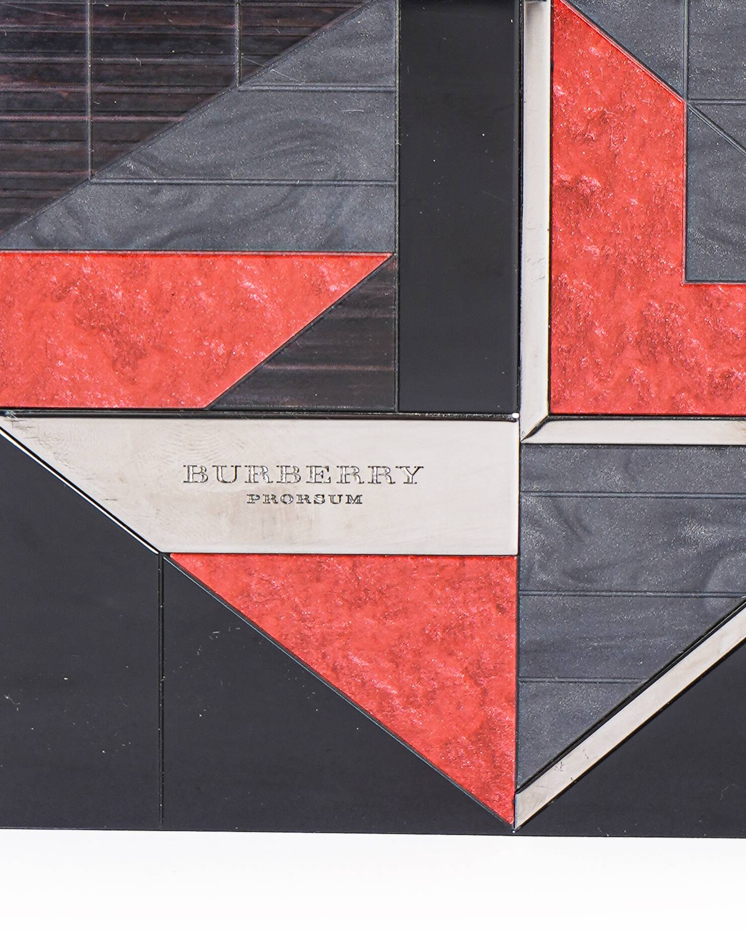 Burberry Geometric Mosaic Acrylic Box Clutch