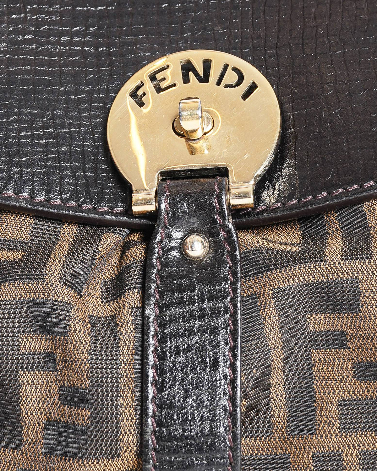 fendi tobacco zucca Quilted Roll Tote Bag Black perfect for everywhere Fendi Tobacco Zucca Vitello Artic