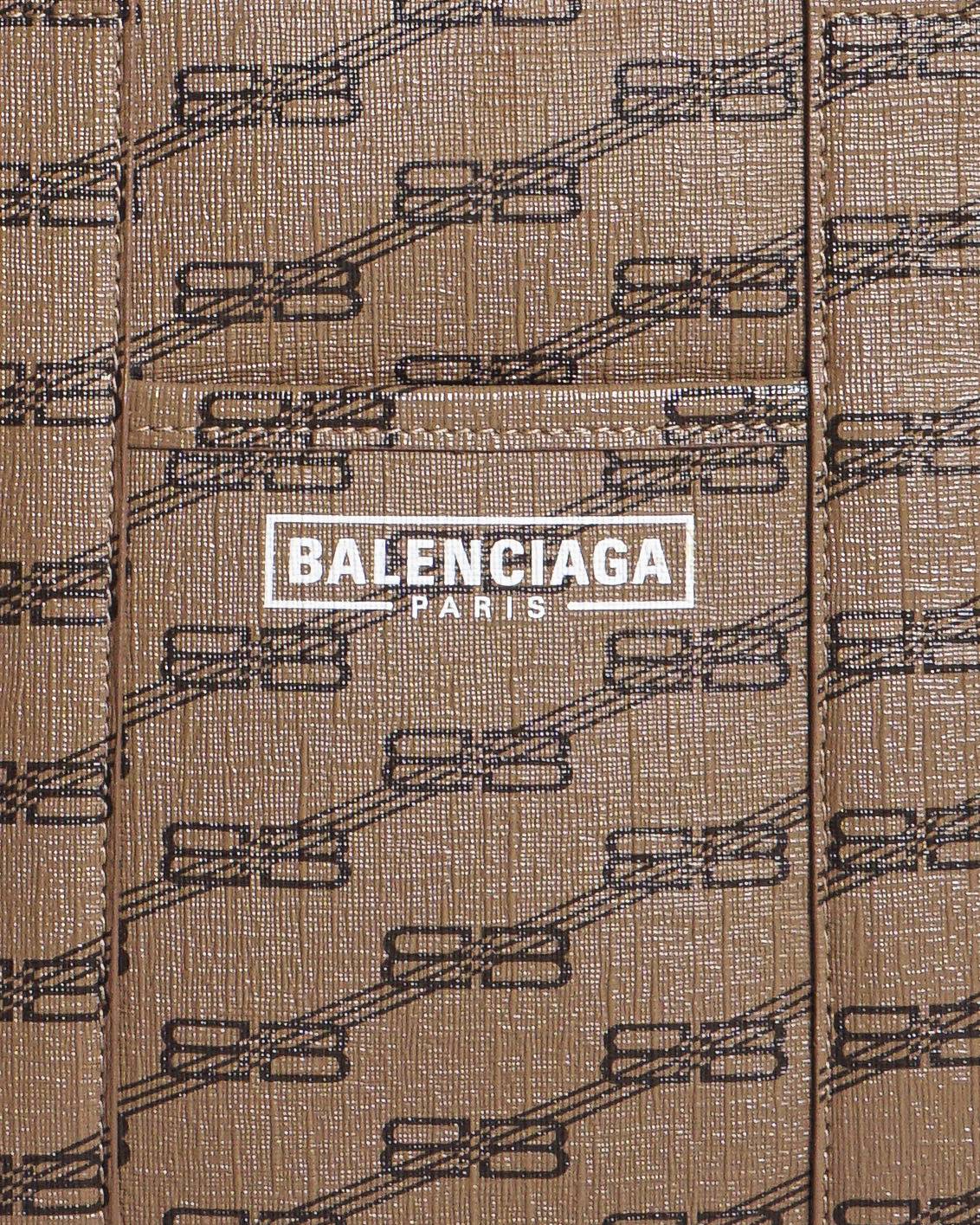 Balenciaga BB Monogram Canvas East-West Tote Bag
