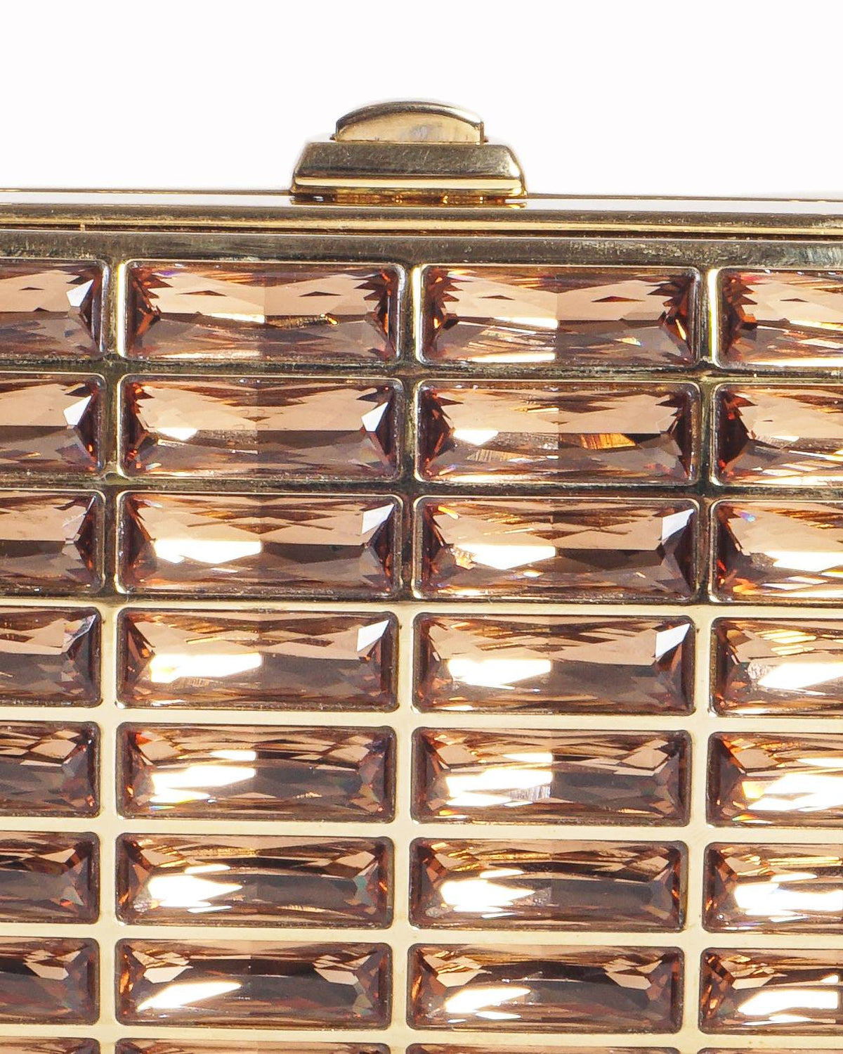 Judith Leiber Champagne Goddess Baguette Crystal Clutch