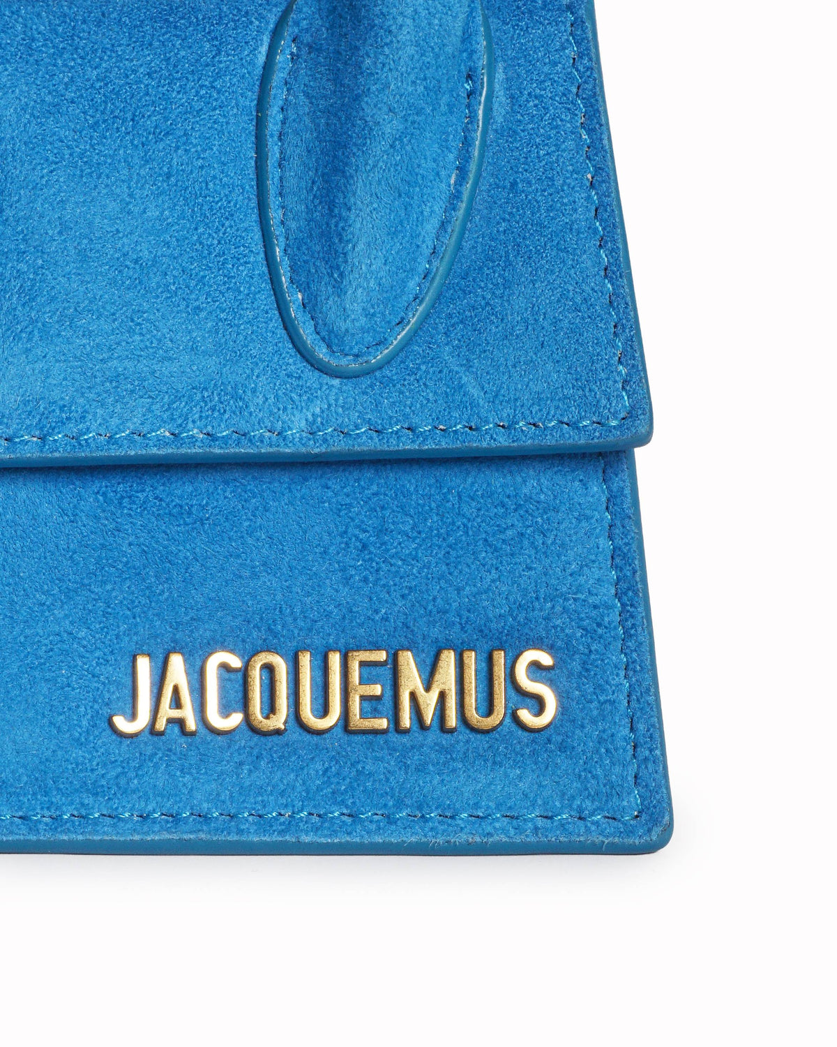 Jacquemus Le Chiquito Moyen Blue Suede Mini Handbag