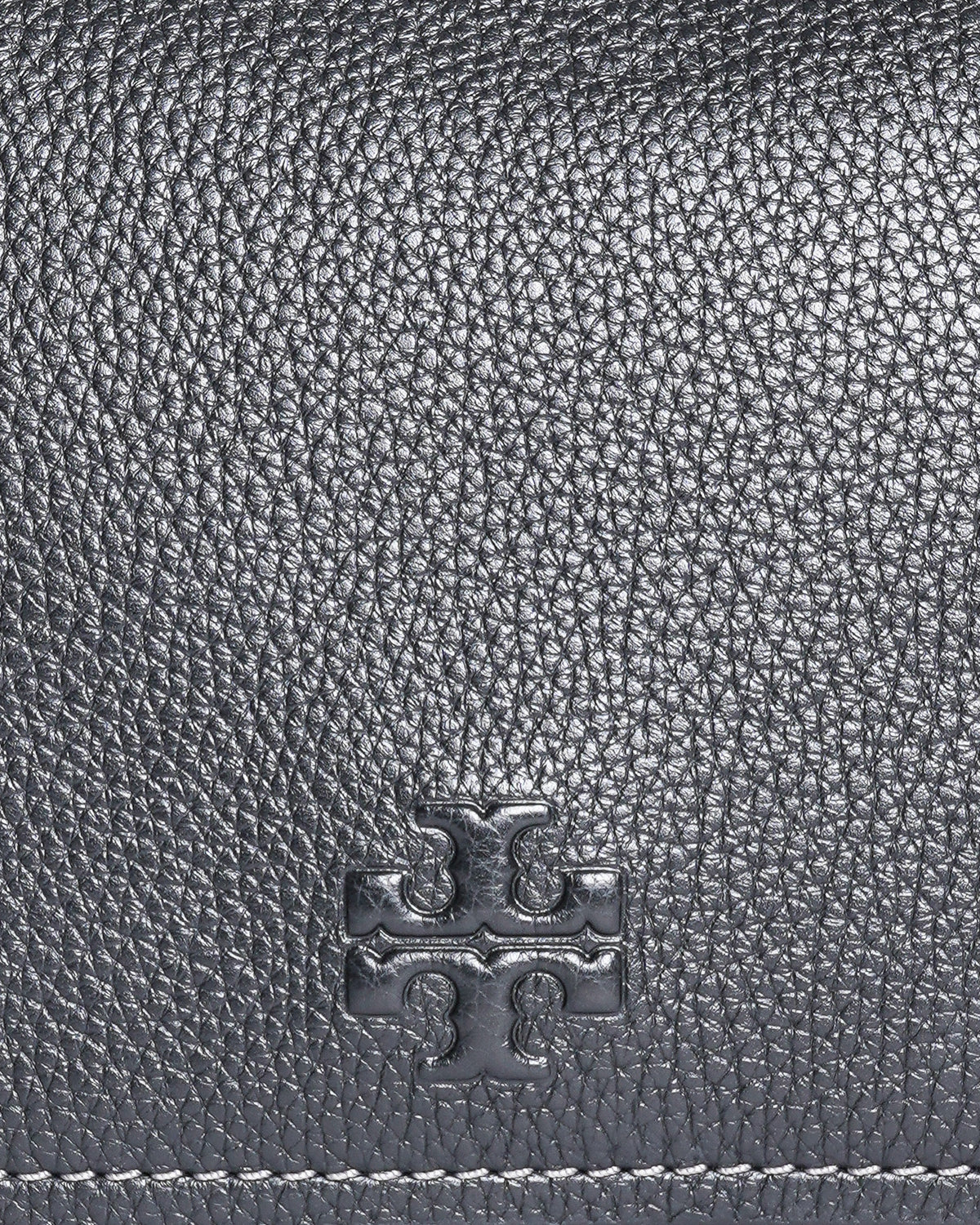 Tory Burch Thea Black Pebbled Leather Flap Crossbody Bag