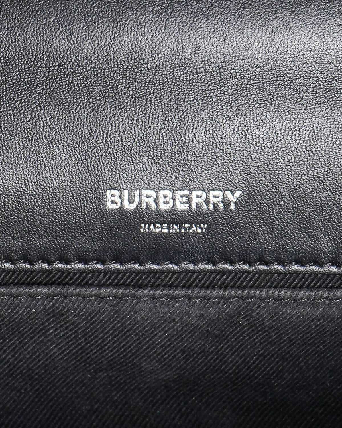 Burberry TB Logo Zebra Print Calfskin Leather Lola Shoulder Bag