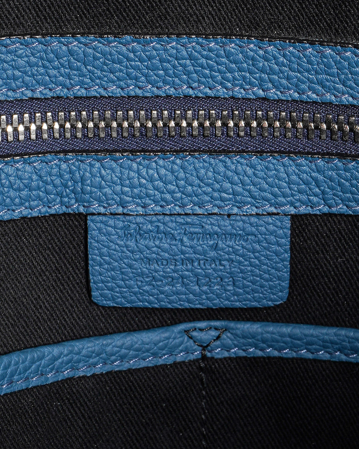 Salvatore Ferragamo 
Gancini Leather Briefcase in Teal Blue