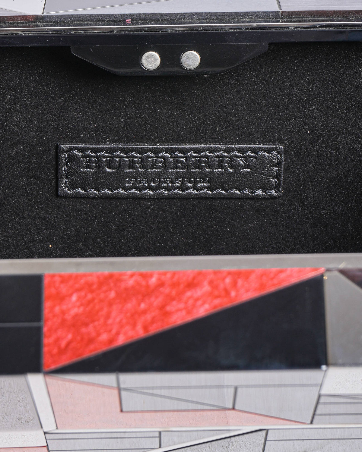 Burberry Geometric Mosaic Acrylic Box Clutch