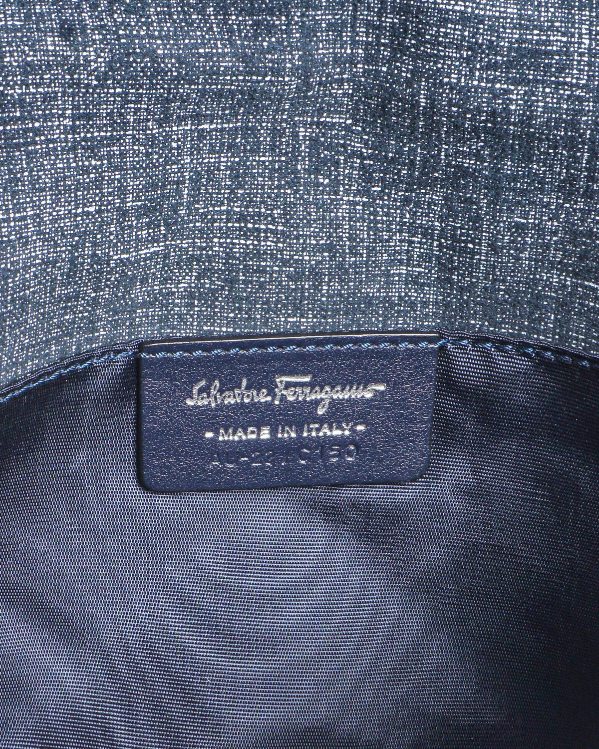 Salvatore Ferragamo Blue Quilted Denim Vara Bow Small Crossbody Bag