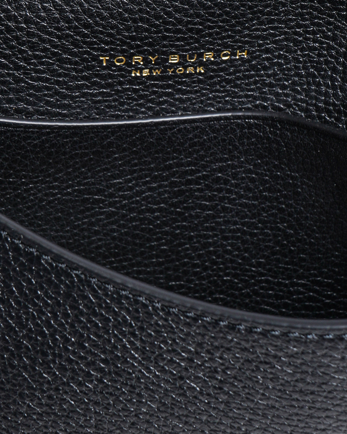 Tory Burch Thea Black Pebbled Leather Flap Crossbody Bag
