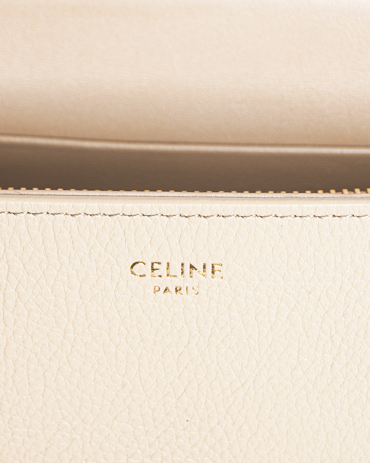 Celine Triomphe Grained Calfskin Top Handle Bag