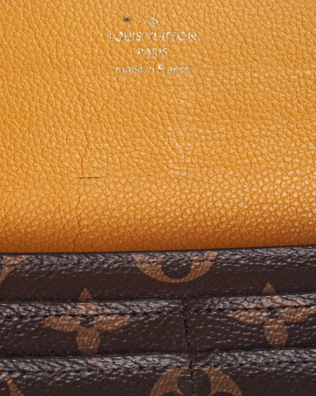 Louis Vuitton Monogram Pallas Clutch in Caramel Brown