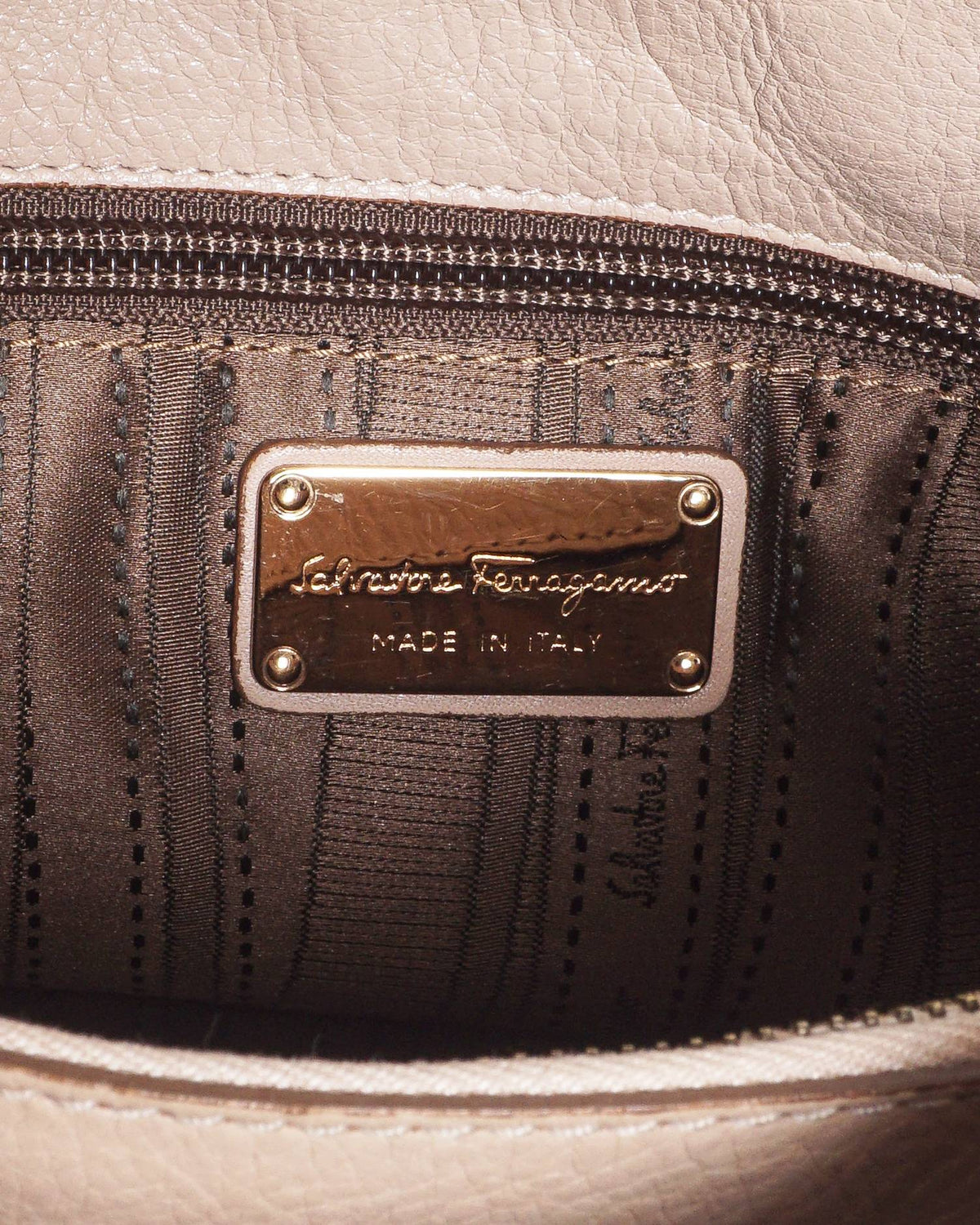 Salvatore Ferragamo Blush Pink Gancini Chain Shoulder Bag