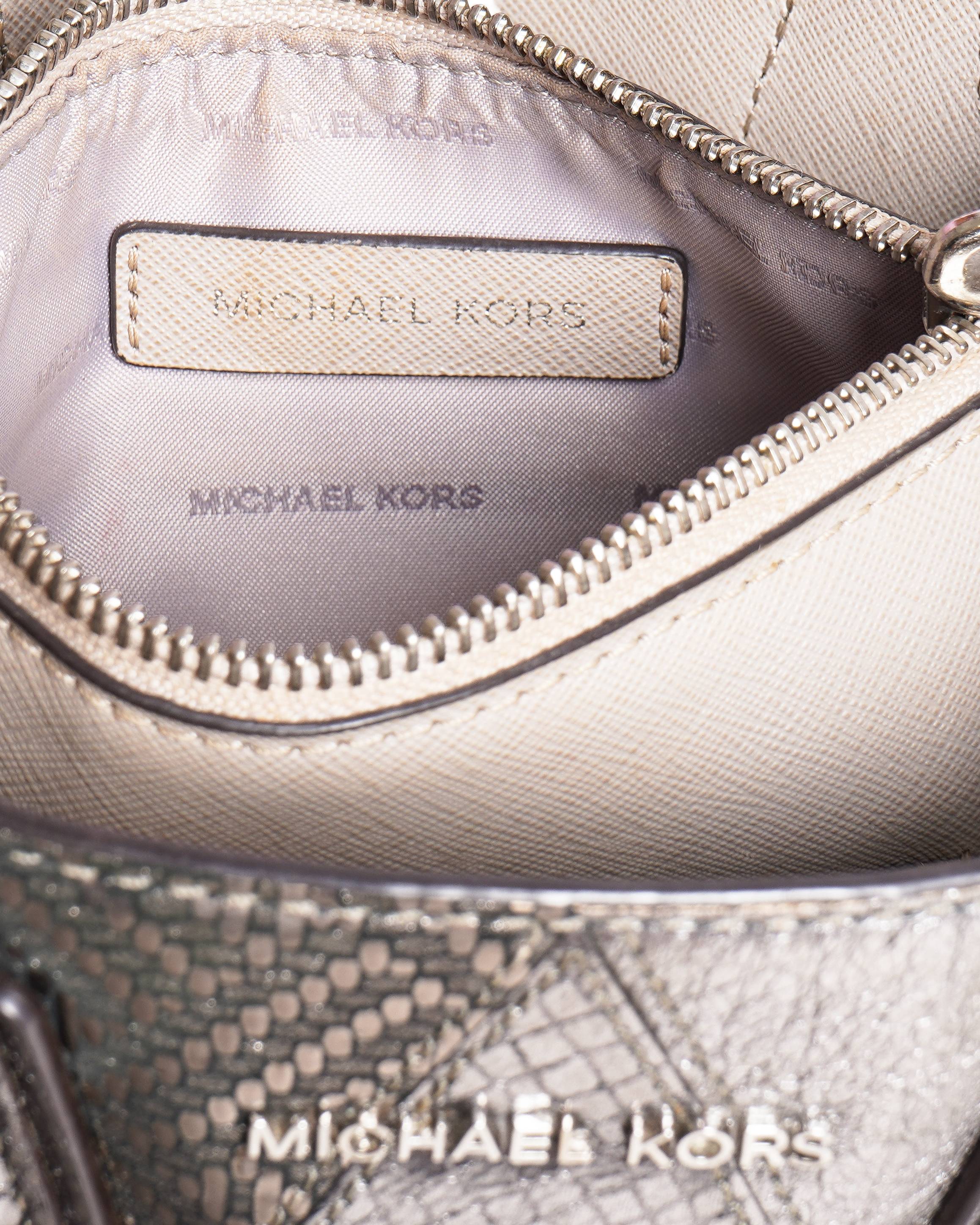 Michael Kors Mercer Metallic Patchwork Leather Crossbody