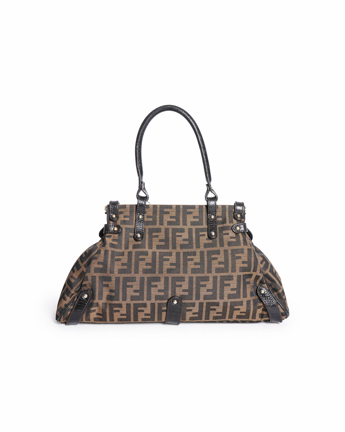 Fendi Tobacco Zucca Canvas Medium Magic Shoulder Bag