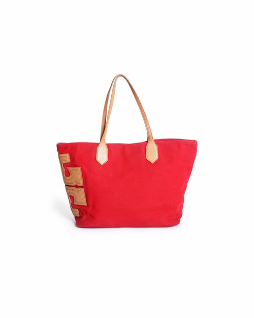 Tory Burch Brooke Canvas Tote Bag