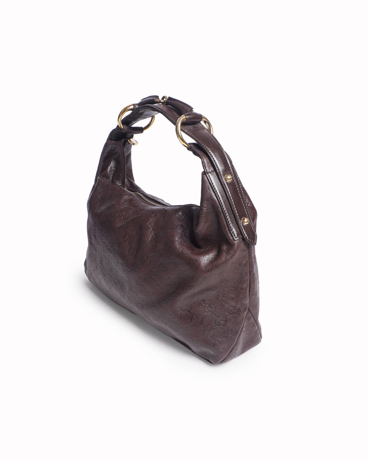 Gucci Signoria Metallic Guccissima Leather Hobo Bag