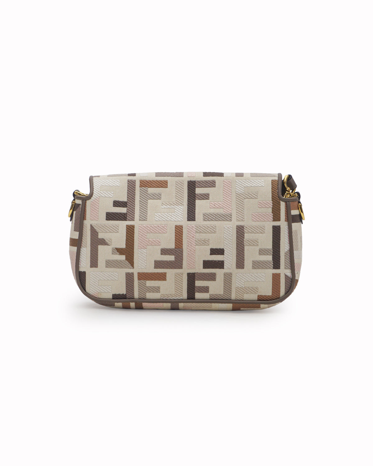 Fendi Multicolor Embroidered Zucca FF Baguette Bag