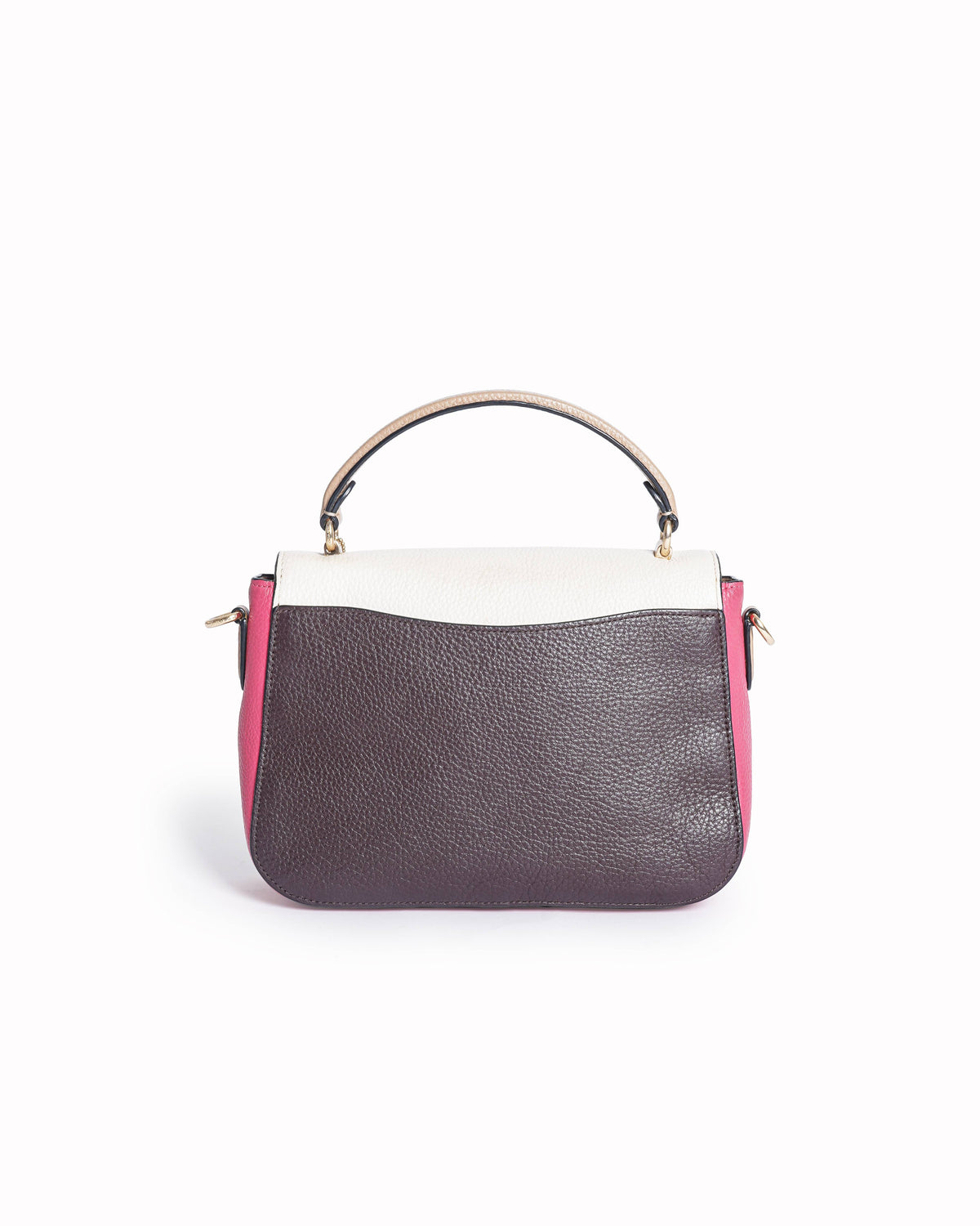 Coach Marlie Colorblock Pebble Leather Top Handle Satchel