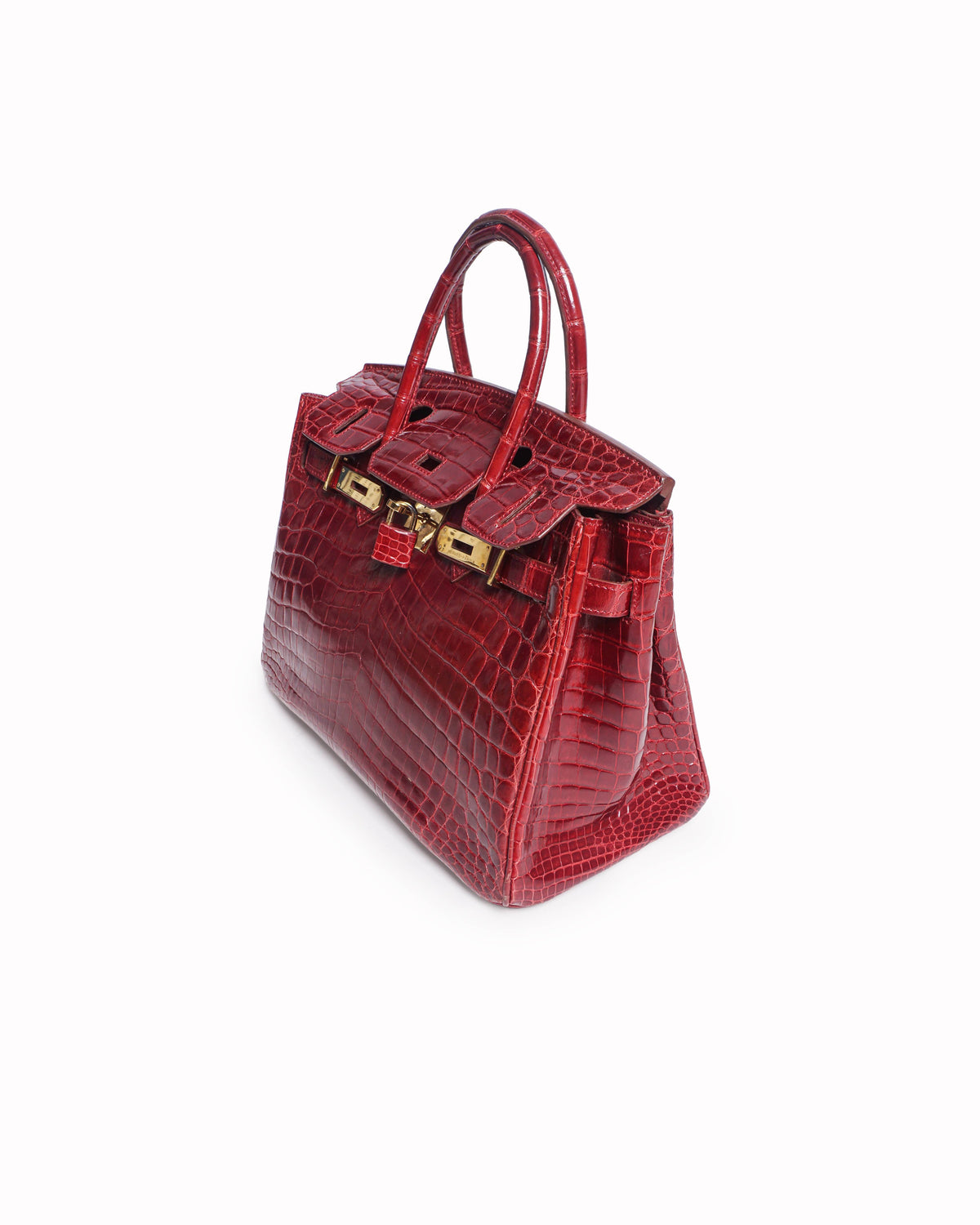 Hermès Red Porosus Crocodile Birkin 35 Gold Hardware