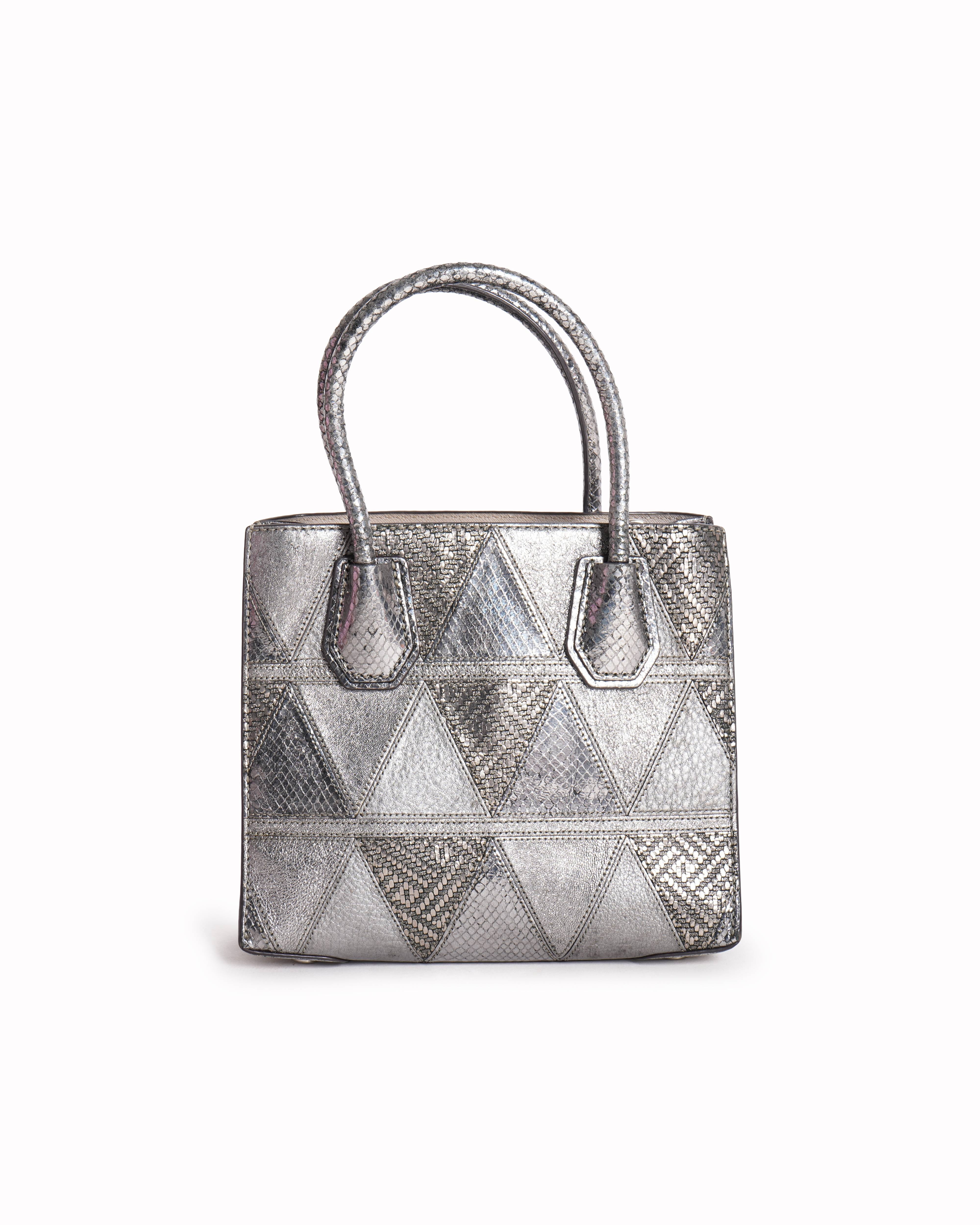 Michael Kors Mercer Metallic Patchwork Leather Crossbody