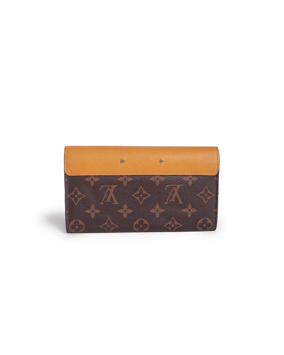 Louis Vuitton Monogram Pallas Clutch in Caramel Brown