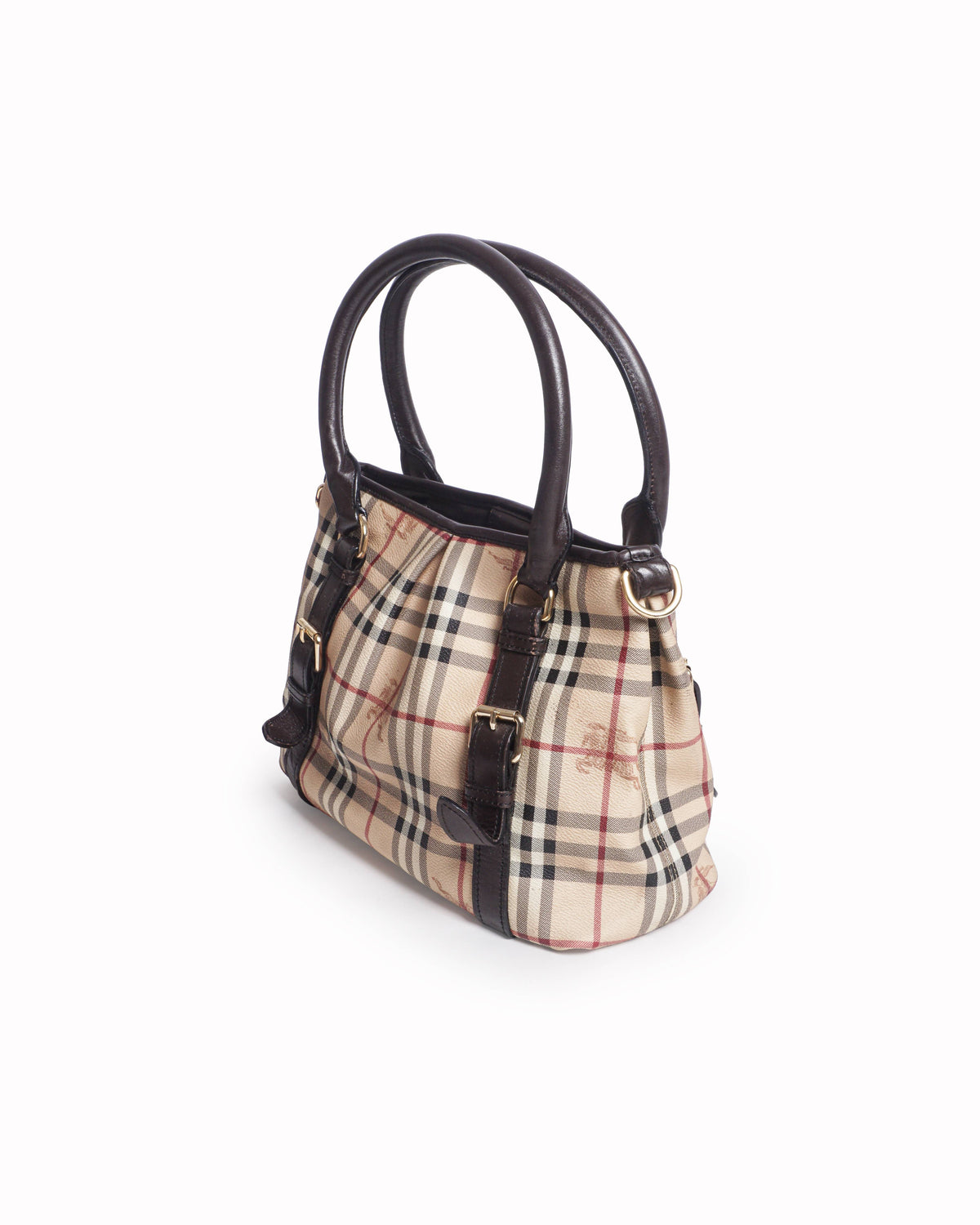 Burberry Haymarket Check Coated Canvas Northfield Bag