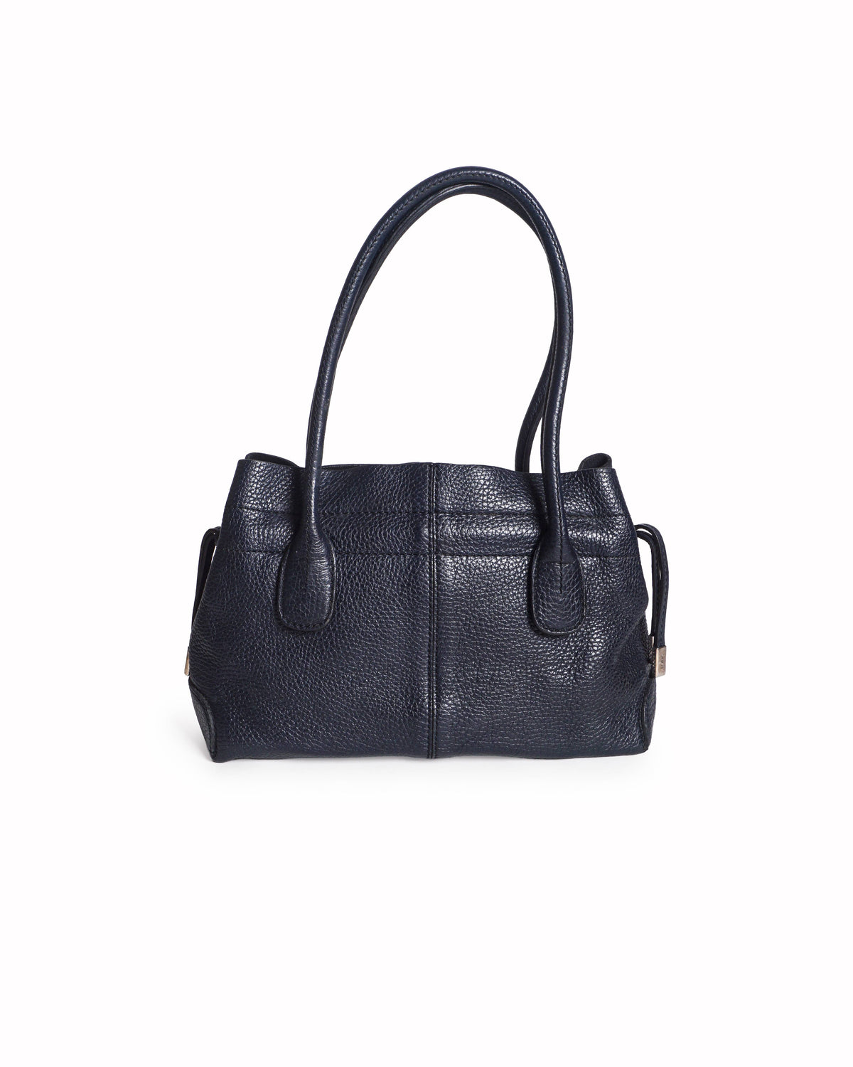 Tod's Dark Navy Pebbled Leather Shoulder Bag