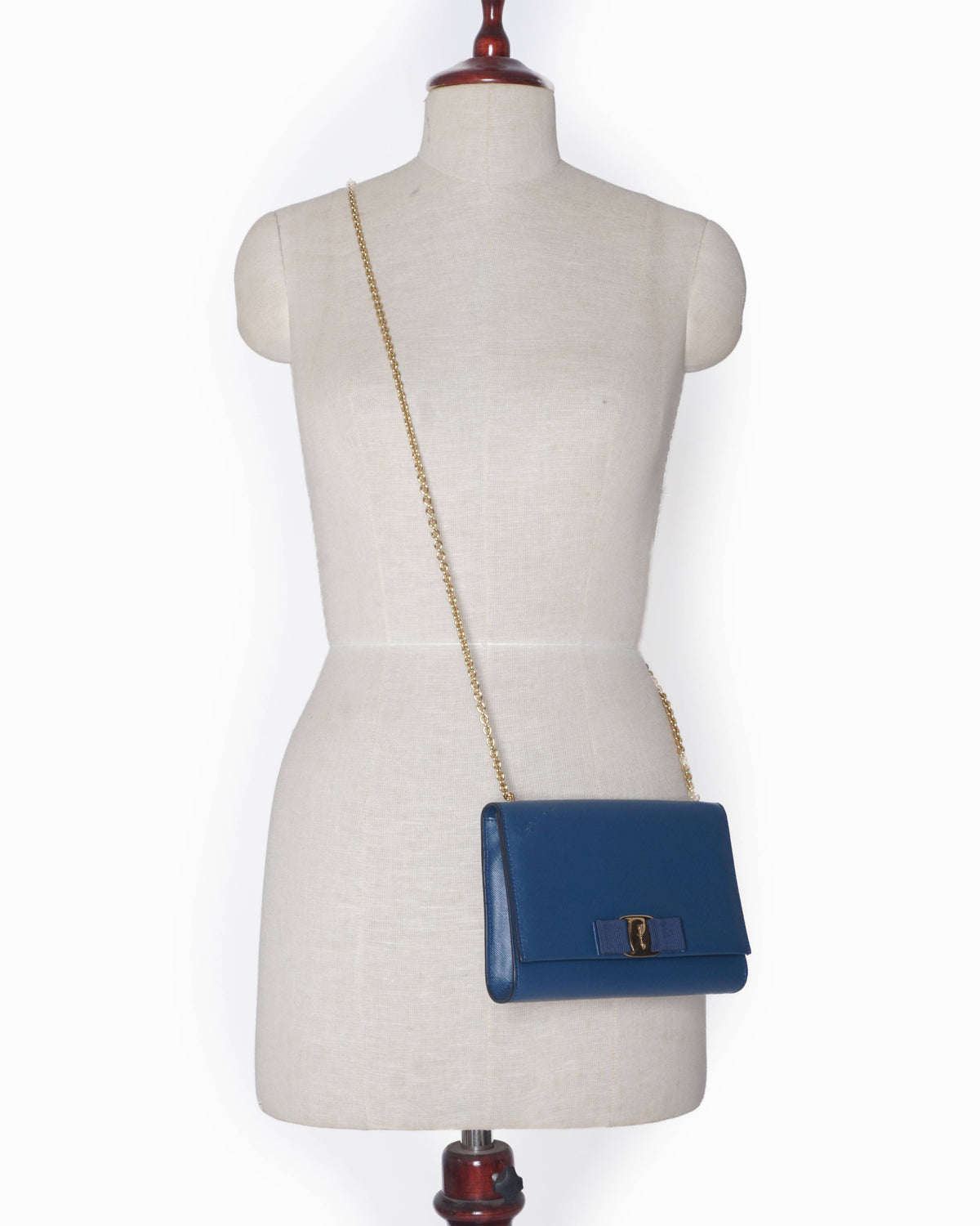 Salvatore Ferragamo Vara Saffiano Leather Bow Flap Crossbody Bag