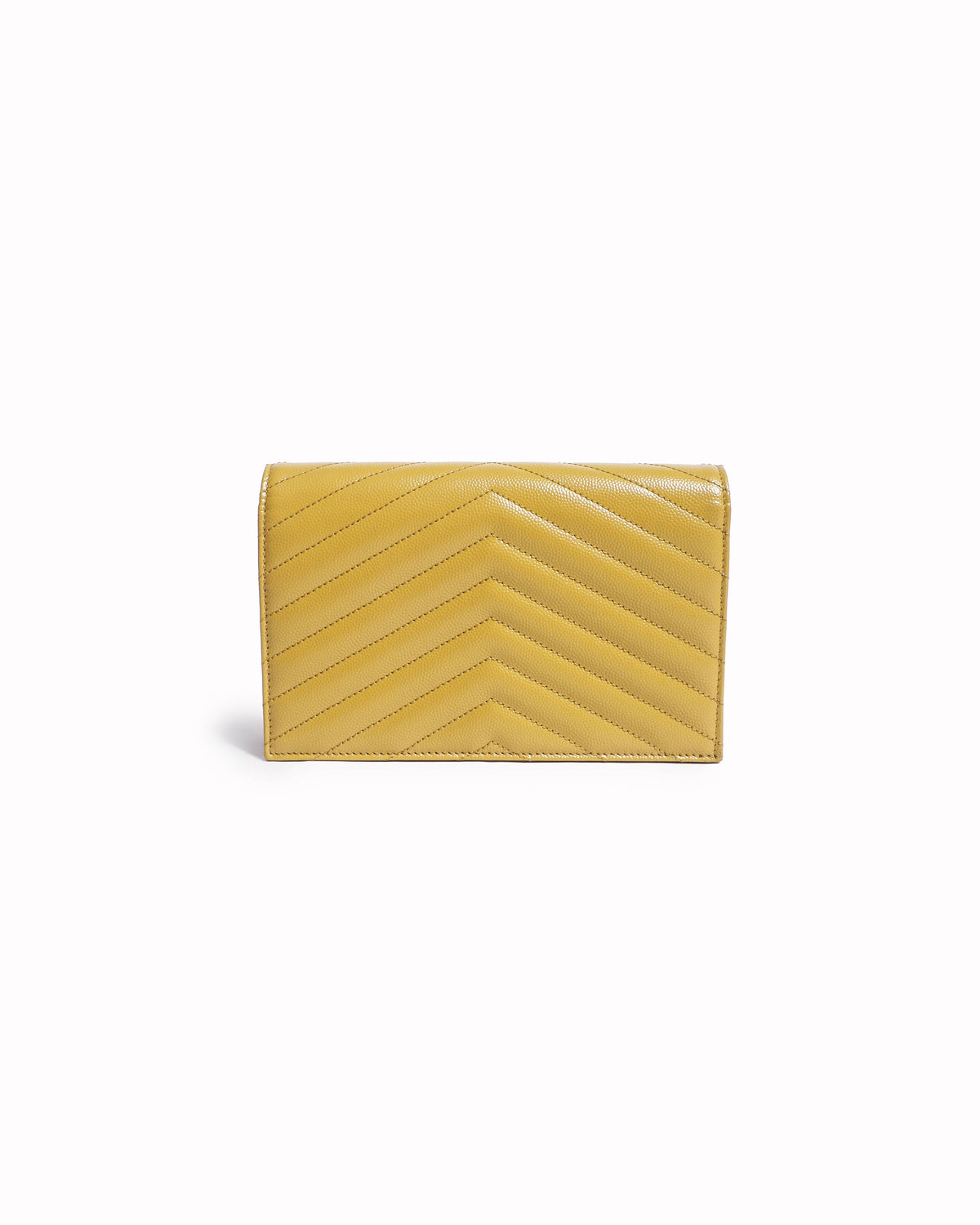 Saint Laurent Portefeuille Enveloppe Yellow Leather Crossbody Bag