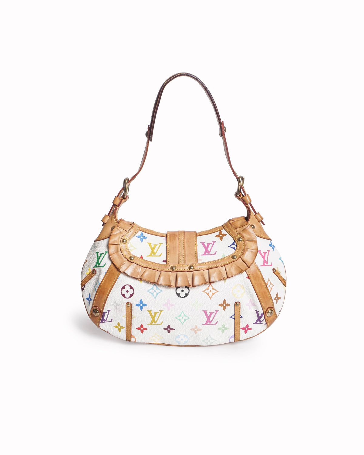 Louis Vuitton x Takashi Murakami Monogram Multicolore White Theda PM Bag