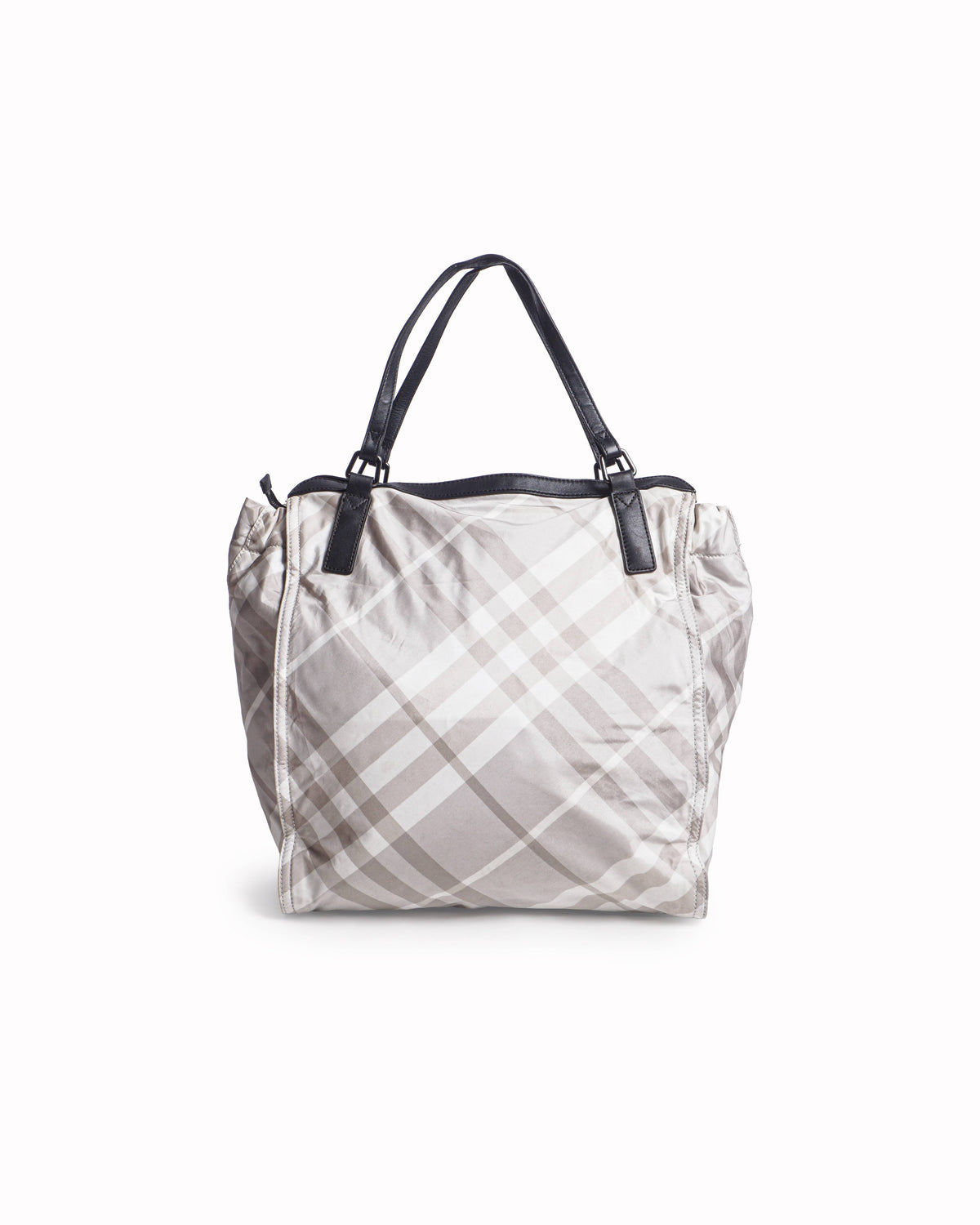 Burberry Plaid Nylon Buckleigh Tote Bag