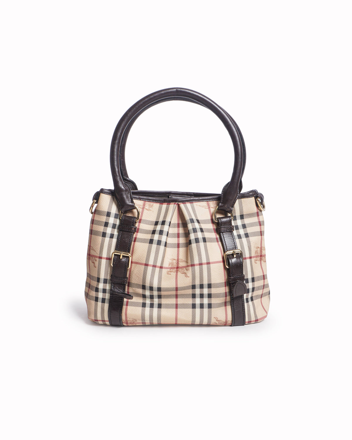 Burberry Haymarket Check Coated Canvas Northfield Bag