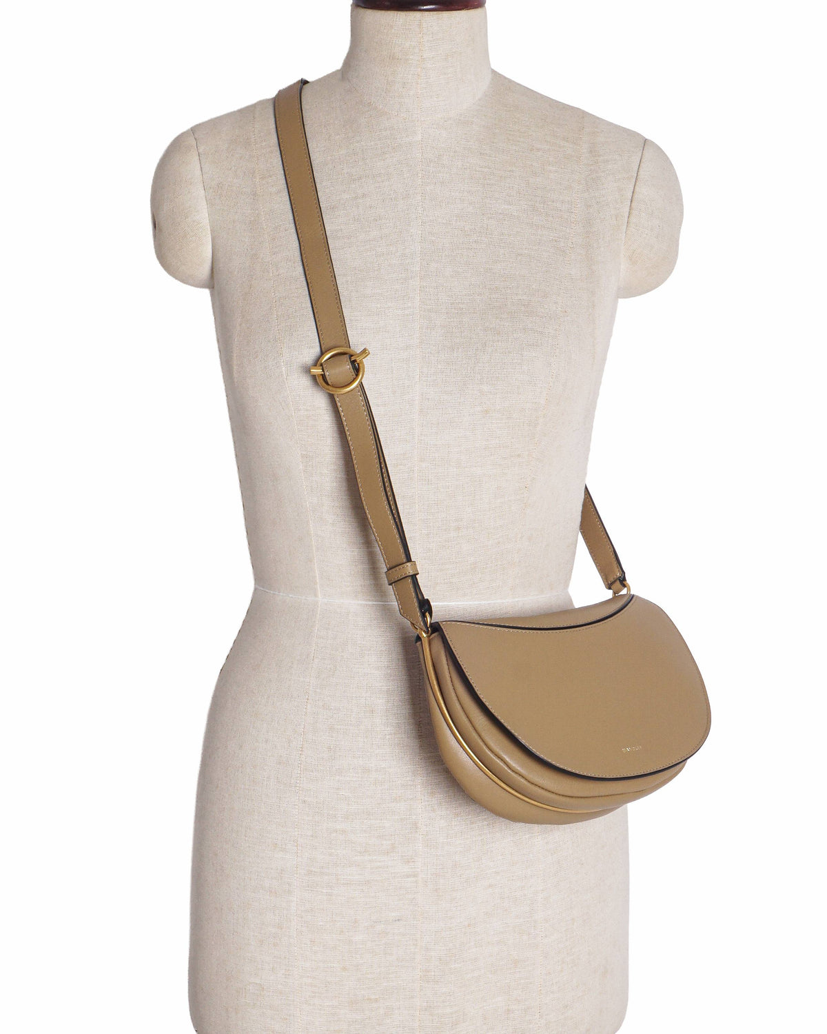 Wandler Kate Gingerbread Leather Crossbody Bag