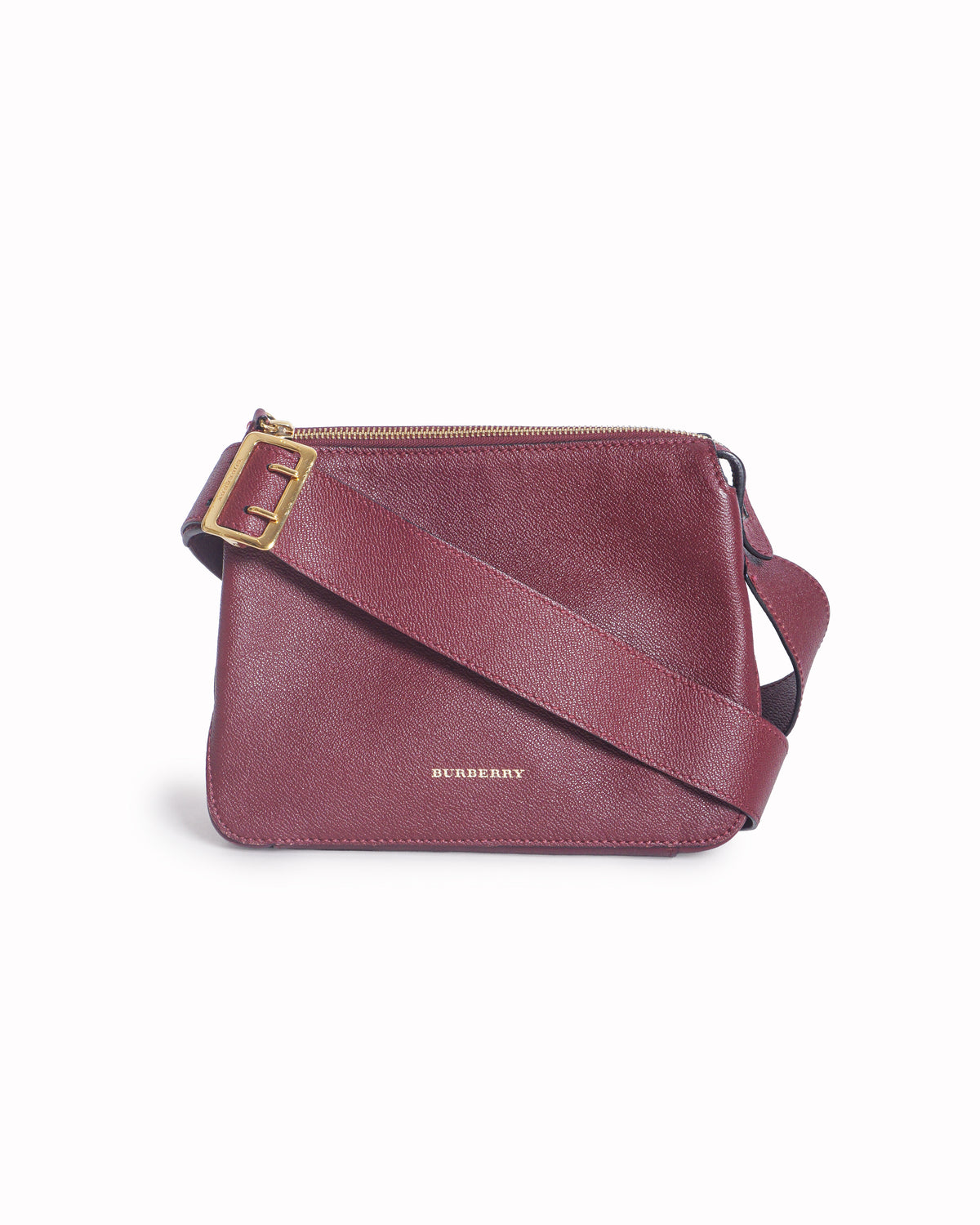 Burberry Helmsley Burgundy Leather Crossbody Bag