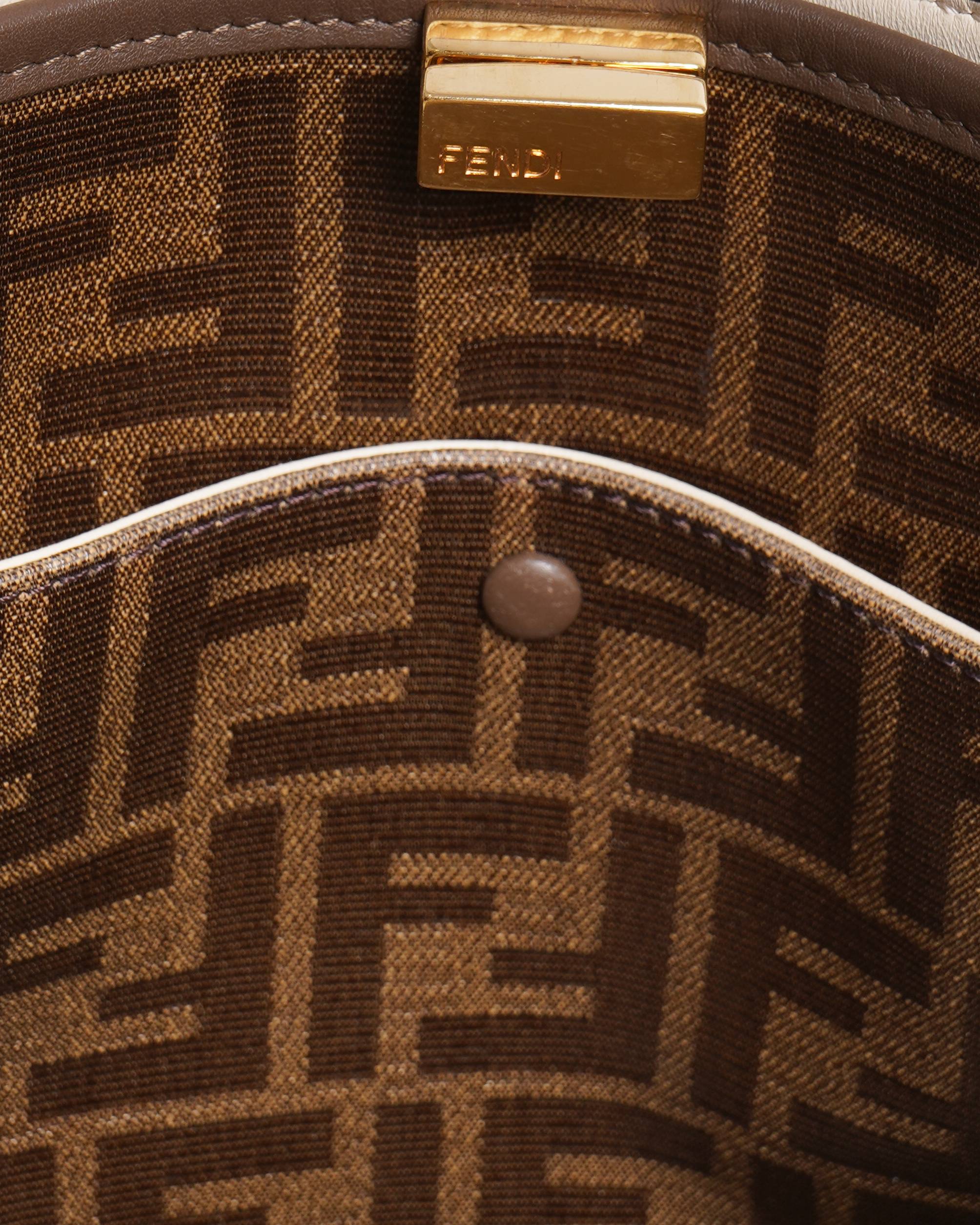 New Fendi Leather Peekaboo X-Lite Top Handle Bag