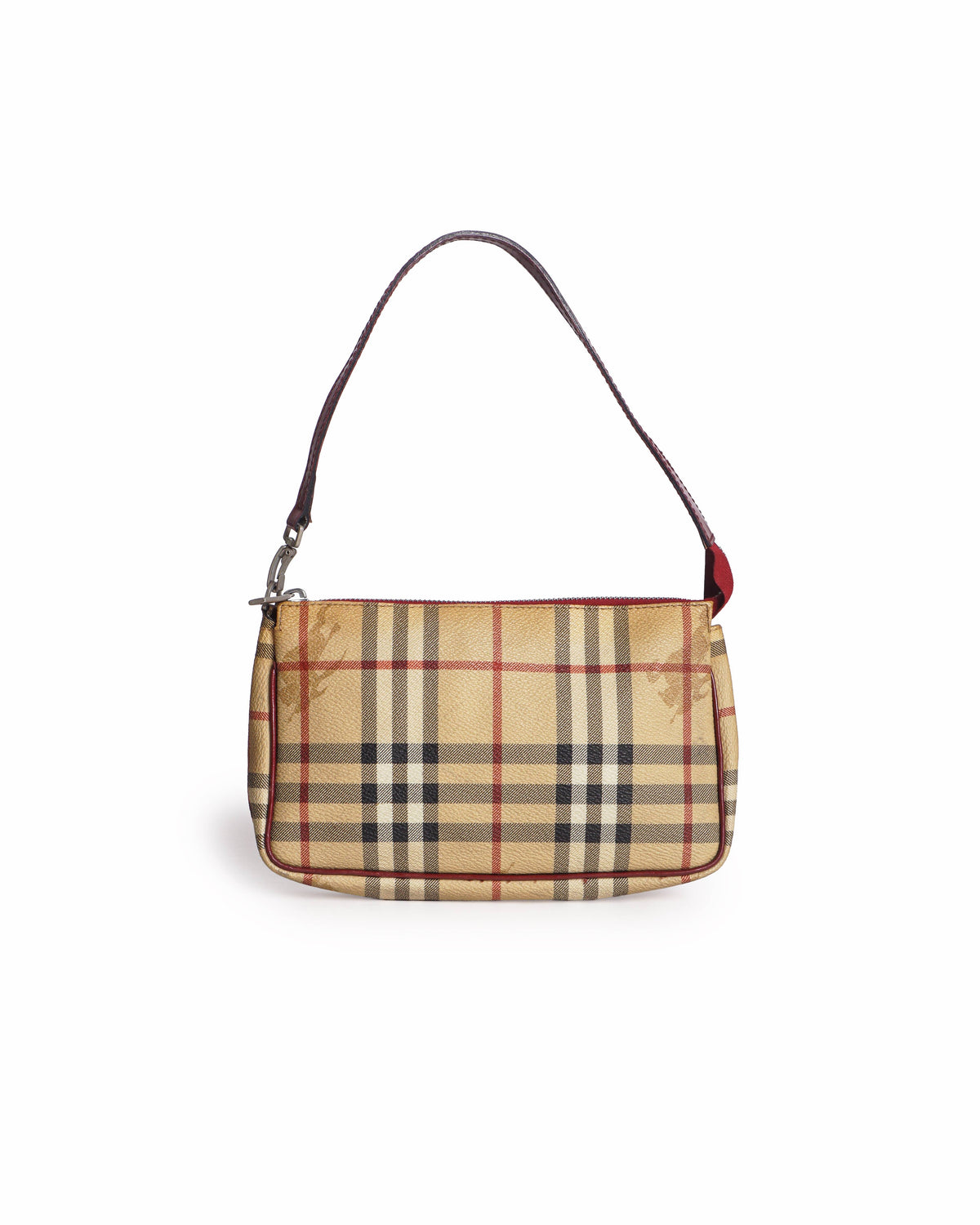 Burberry Haymarket Check Coated Canvas Pochette Pouch
