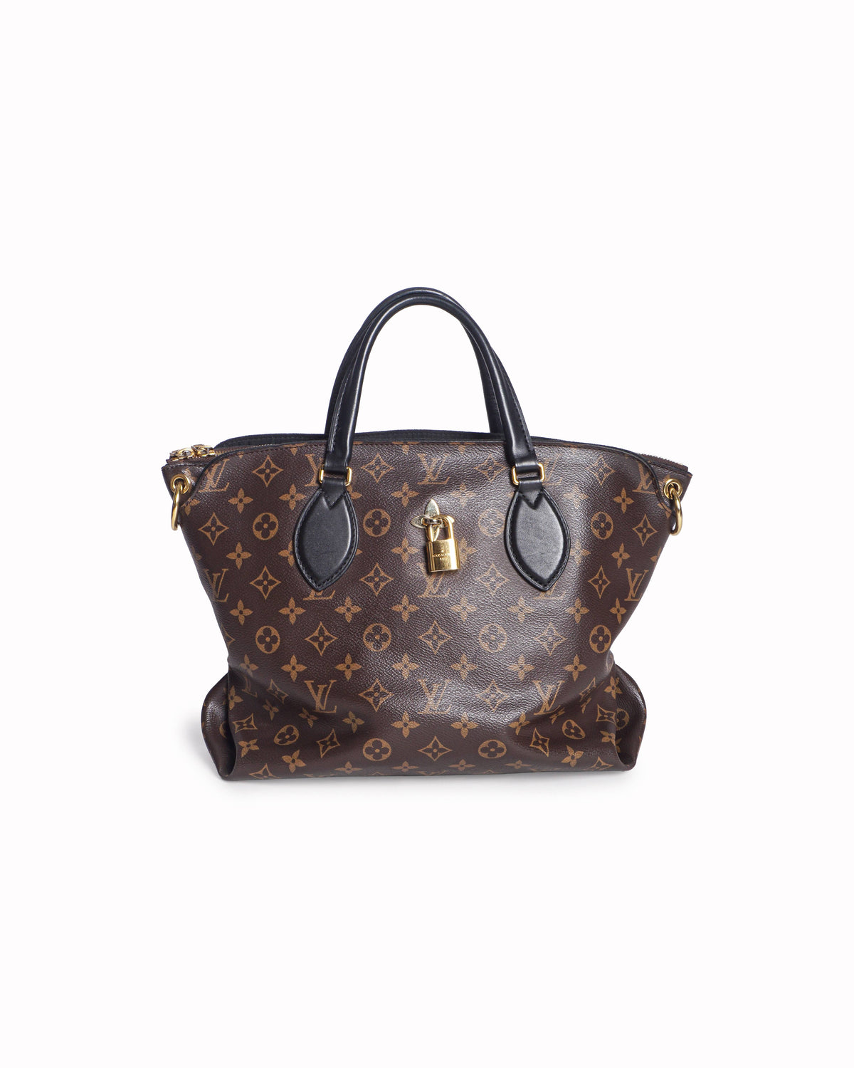 Louis Vuitton Monogram Canvas Flower Zipped MM Tote Noir