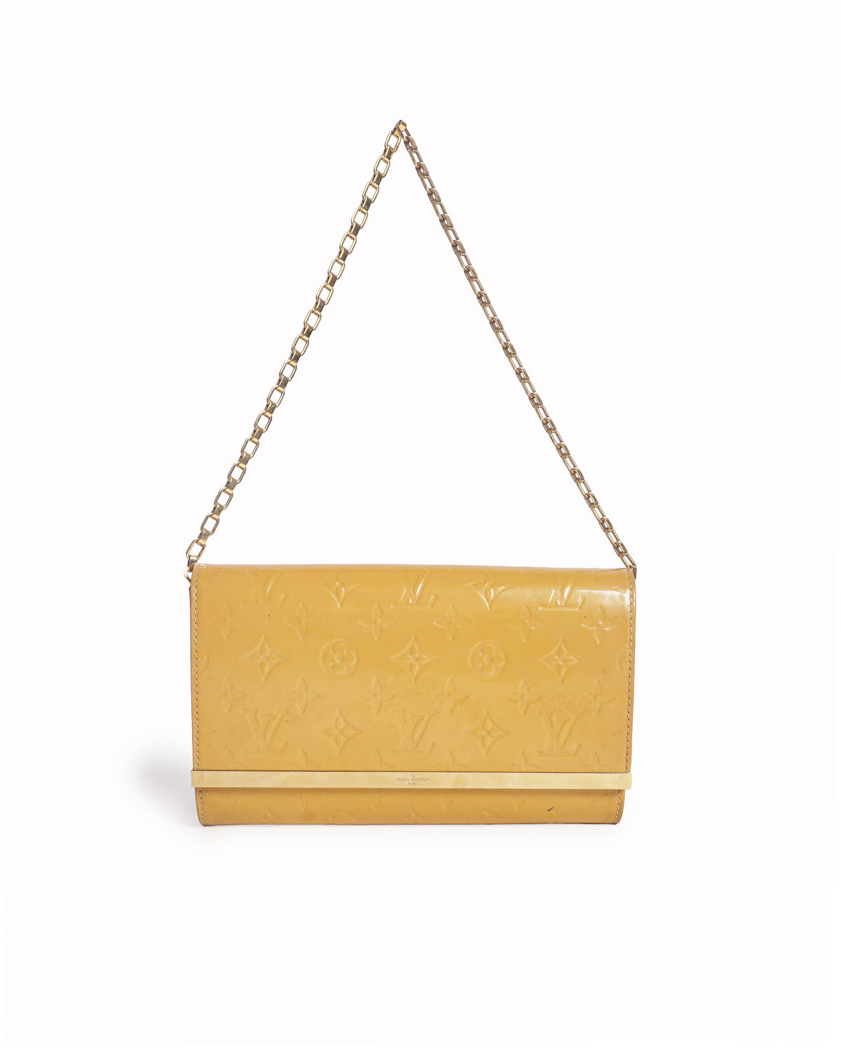 Louis Vuitton Yellow Monogram Vernis Sunset Boulevard Bag