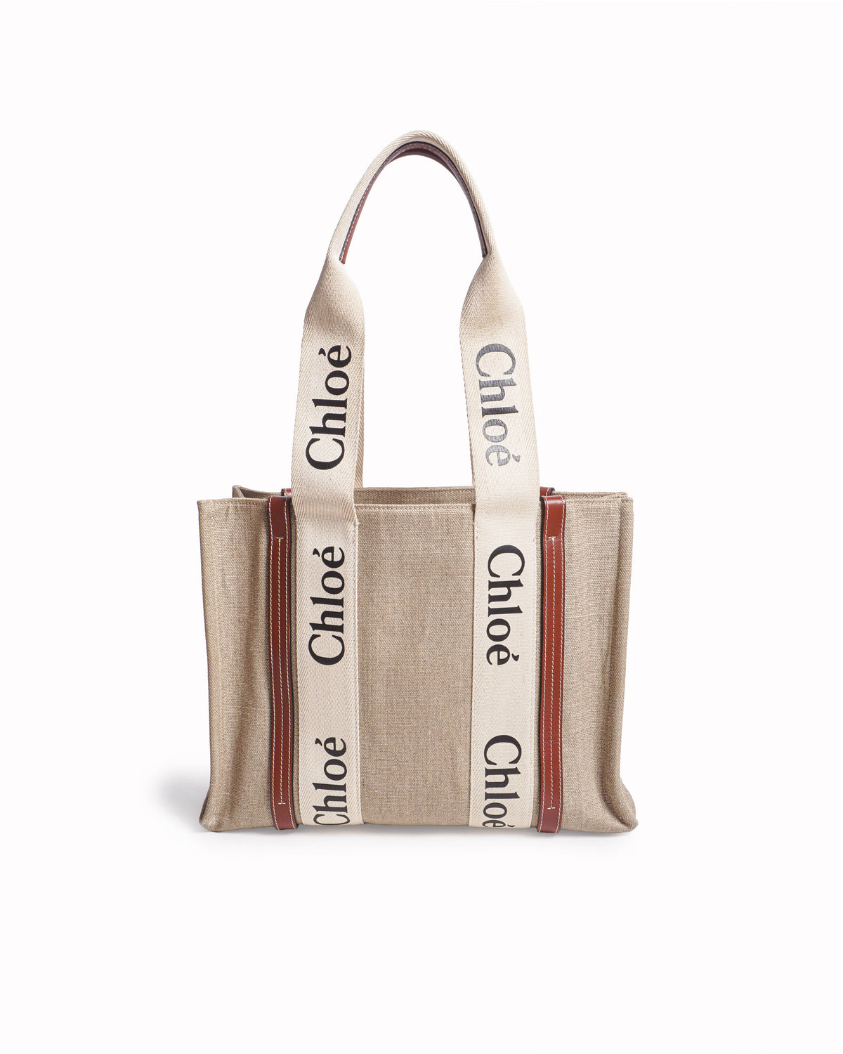 Chloé Woody Medium Canvas Tote Bag