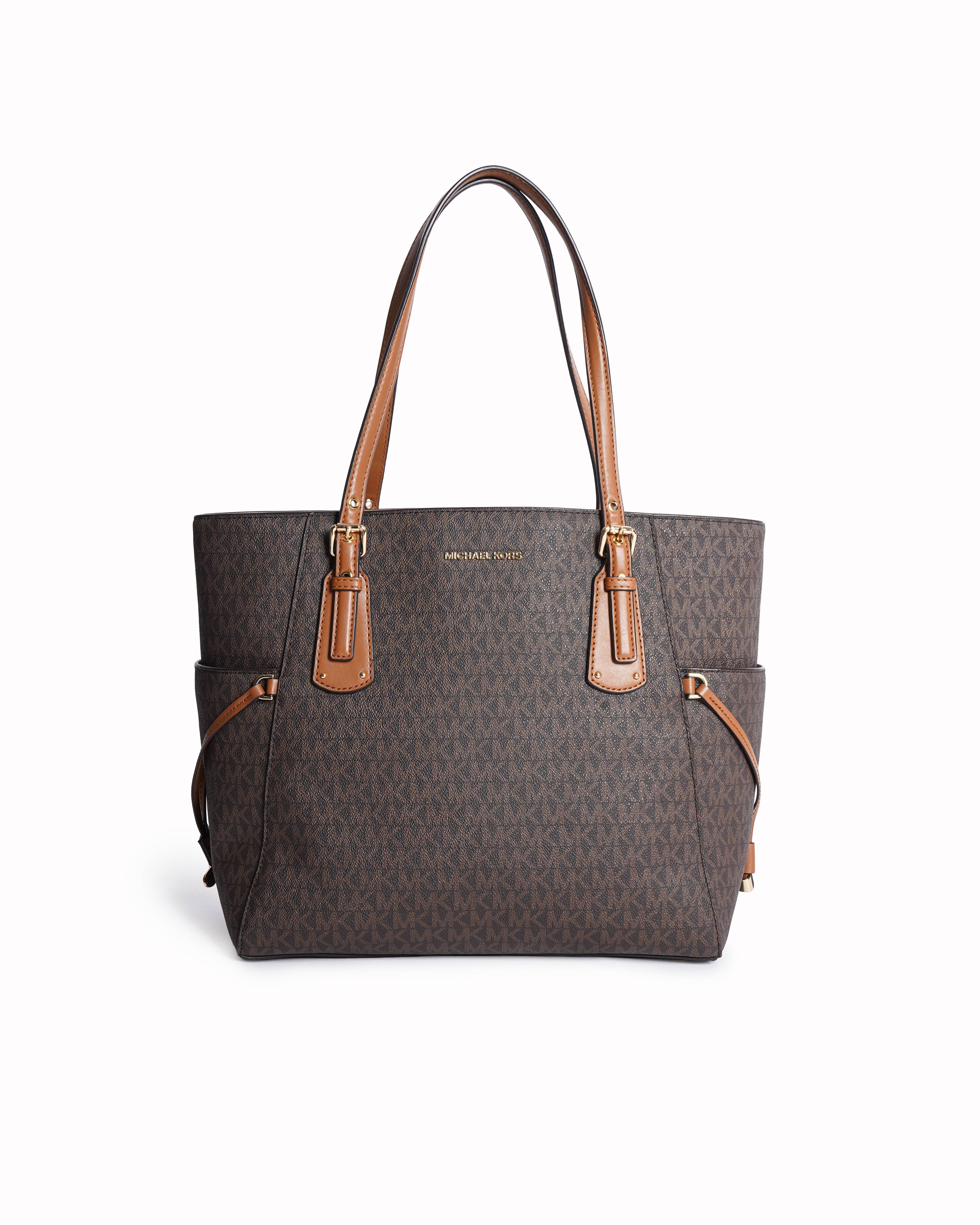 Michael kors jet set monogram tote bag