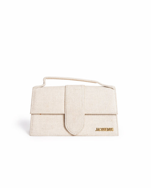 Jacquemus Le Grand Bambino Linen Handbag With Crossbody Strap